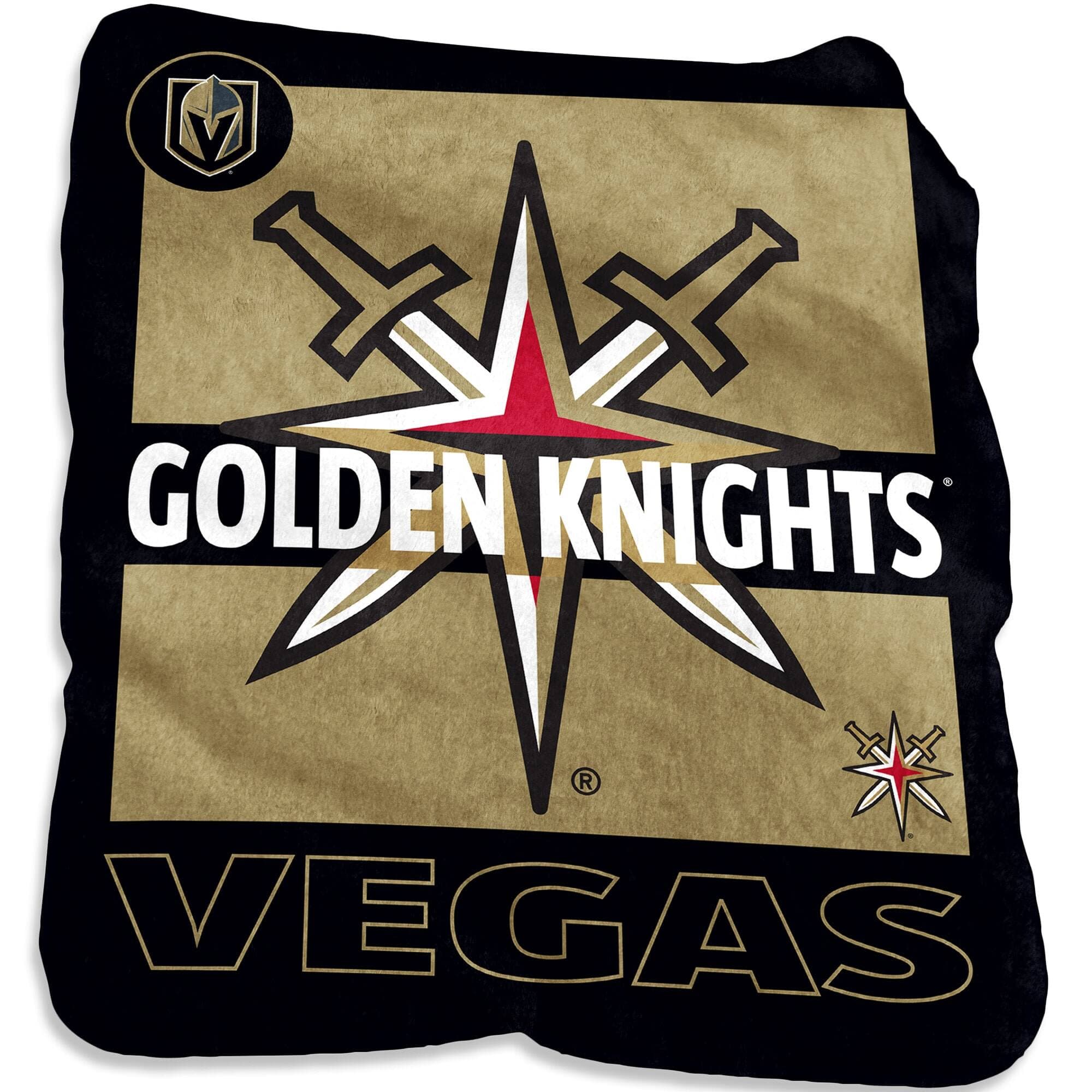 Logo Brands - Vegas Golden Knights 50'' x 60'' Raschel Blanket - Multicolor