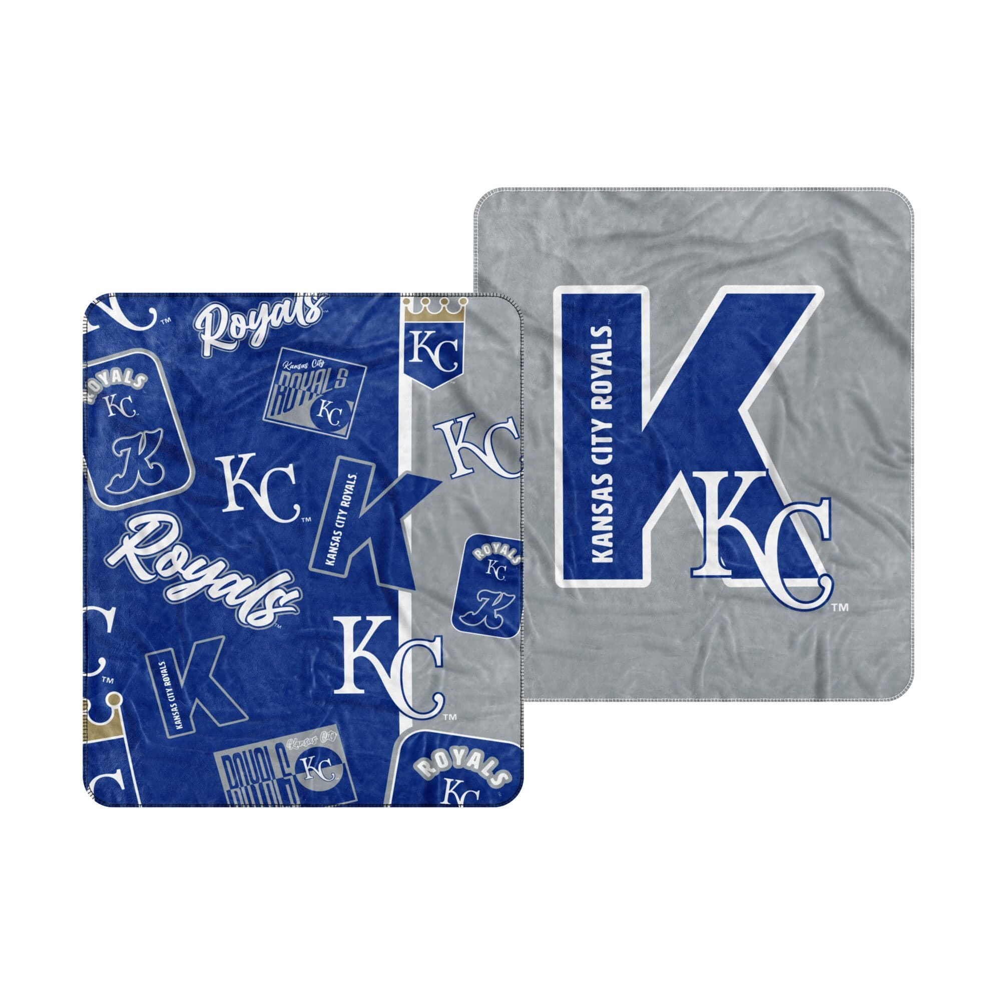Logo Brands - Kansas City Royals 50" x 60" Dream Weave Throw Blanket - Royal
