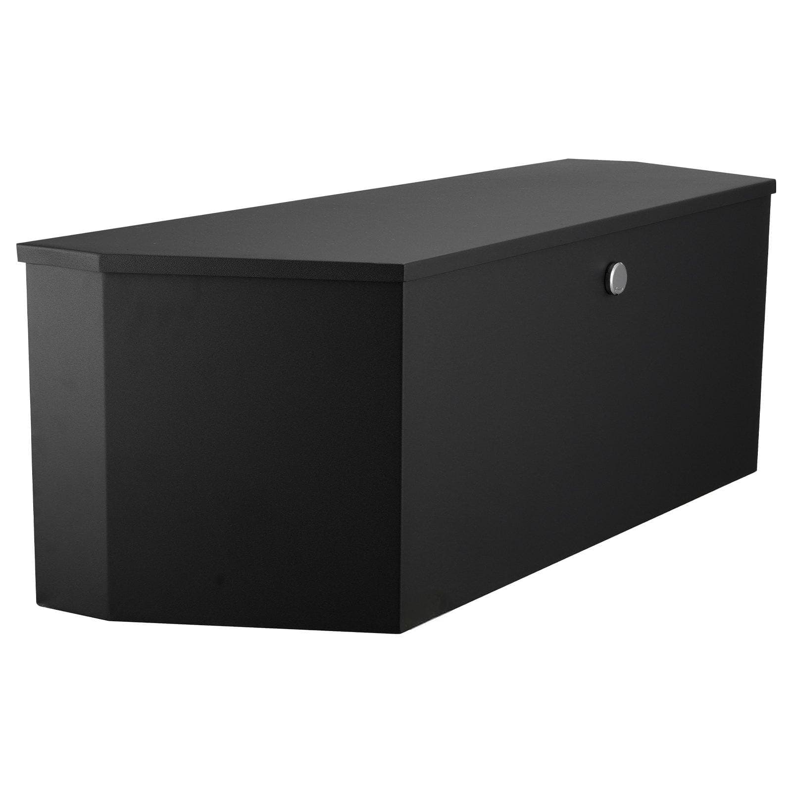 Glintex - 36"x12"x12" Carbon Steel Trailer Tongue Box with Lock, Weather-Resistant Storage Chest for Truck, RV, or Utility Trailer - Black