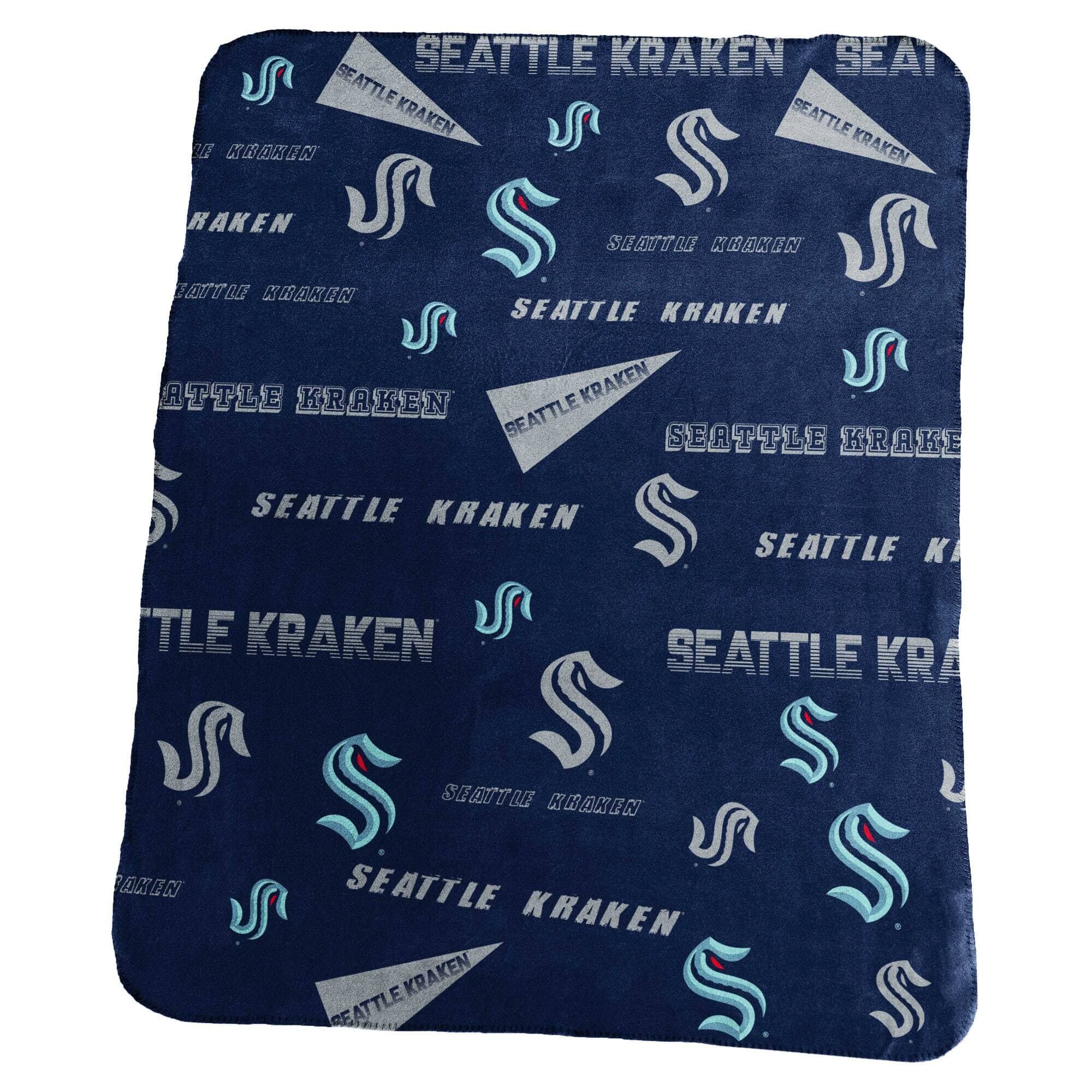 Logo Brands - Seattle Kraken 50" x 60" Classic Fleece Blanket - Multicolor