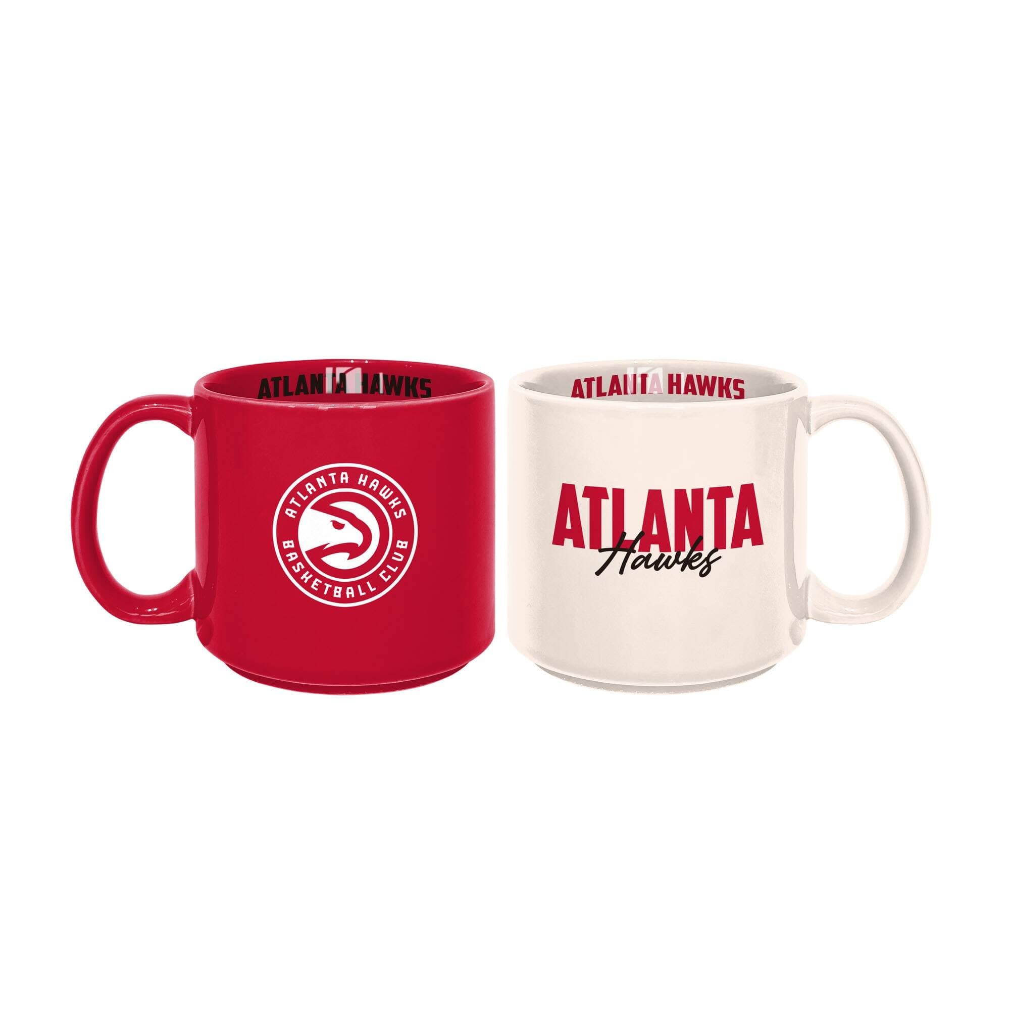 Logo Brands - Atlanta Hawks 2-Pack 15oz. Stackable Mug Set - Multicolor