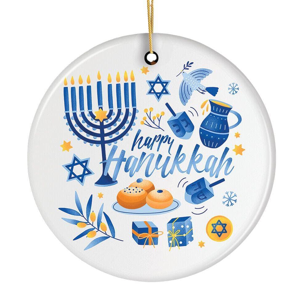 OrnamentallyYou - Happy Hanukkah Ornament - Multi-colored