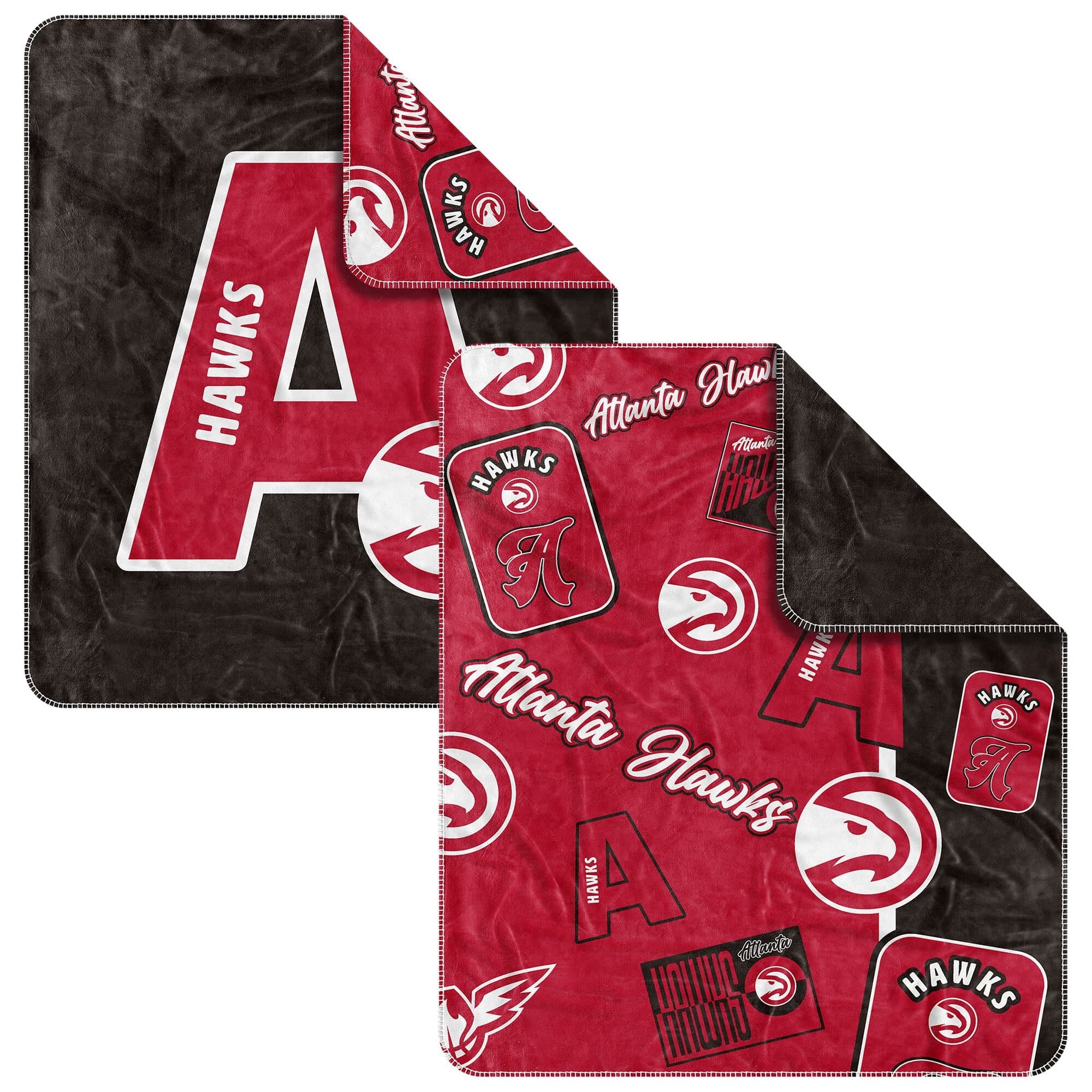 Logo Brands - Atlanta Hawks 50" x 60" Dream Weave Throw Blanket - Red