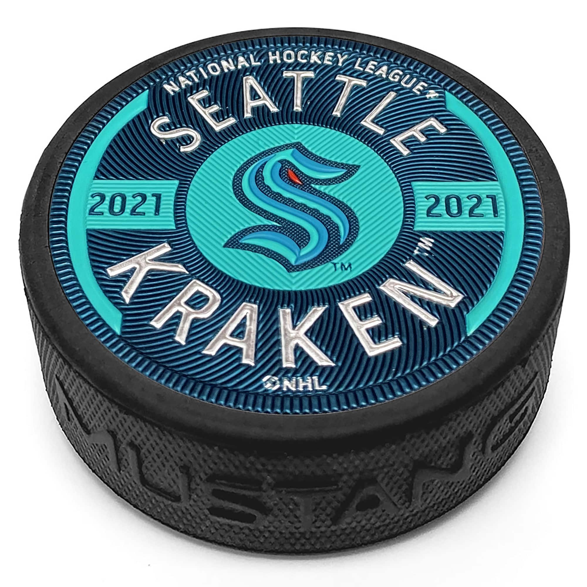 Mustang Drinkware - Seattle Kraken 3'' Trimflexx Gear Design Puck - Multicolor