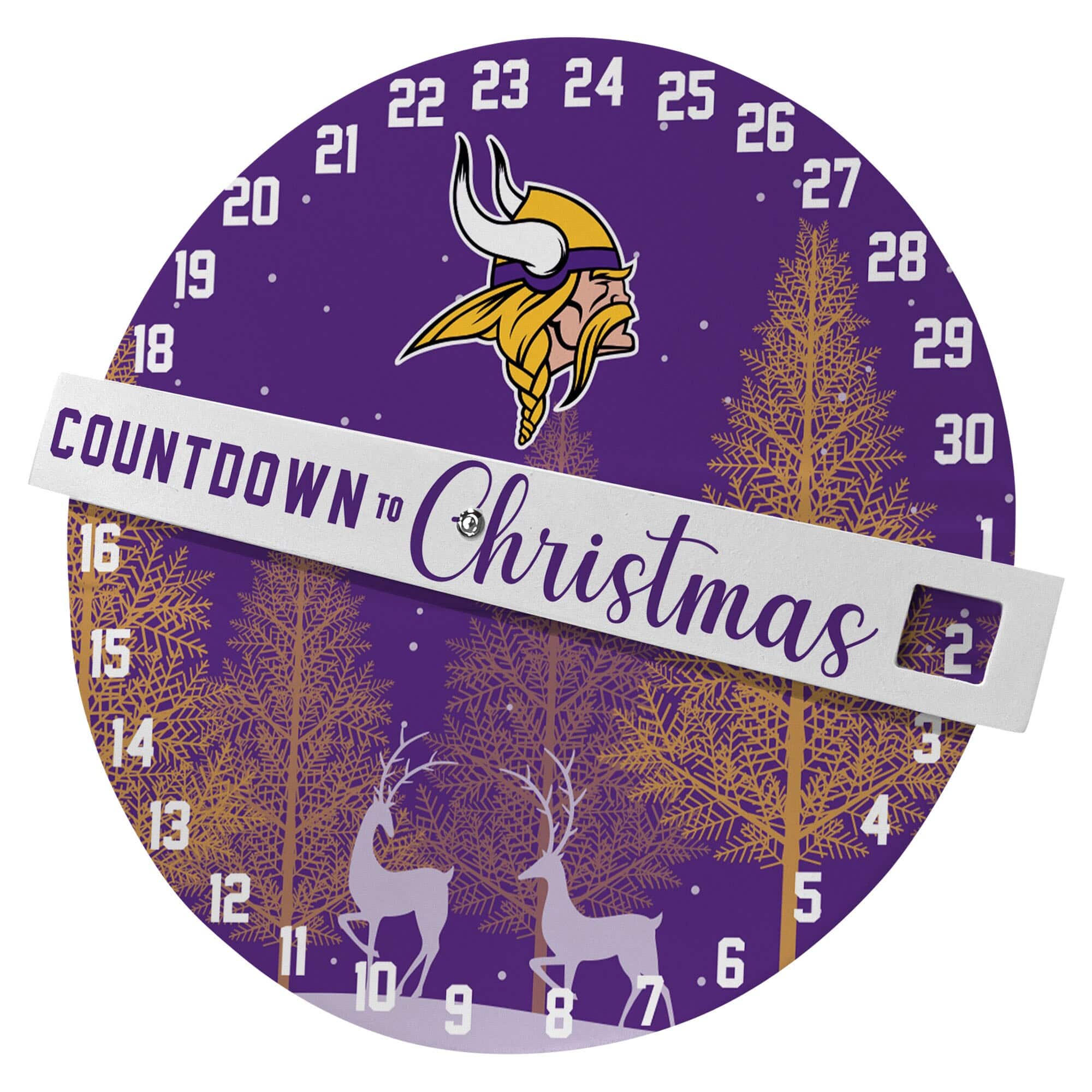 Pegasus - Minnesota Vikings Countdown to Christmas Wall Sign - Multicolor