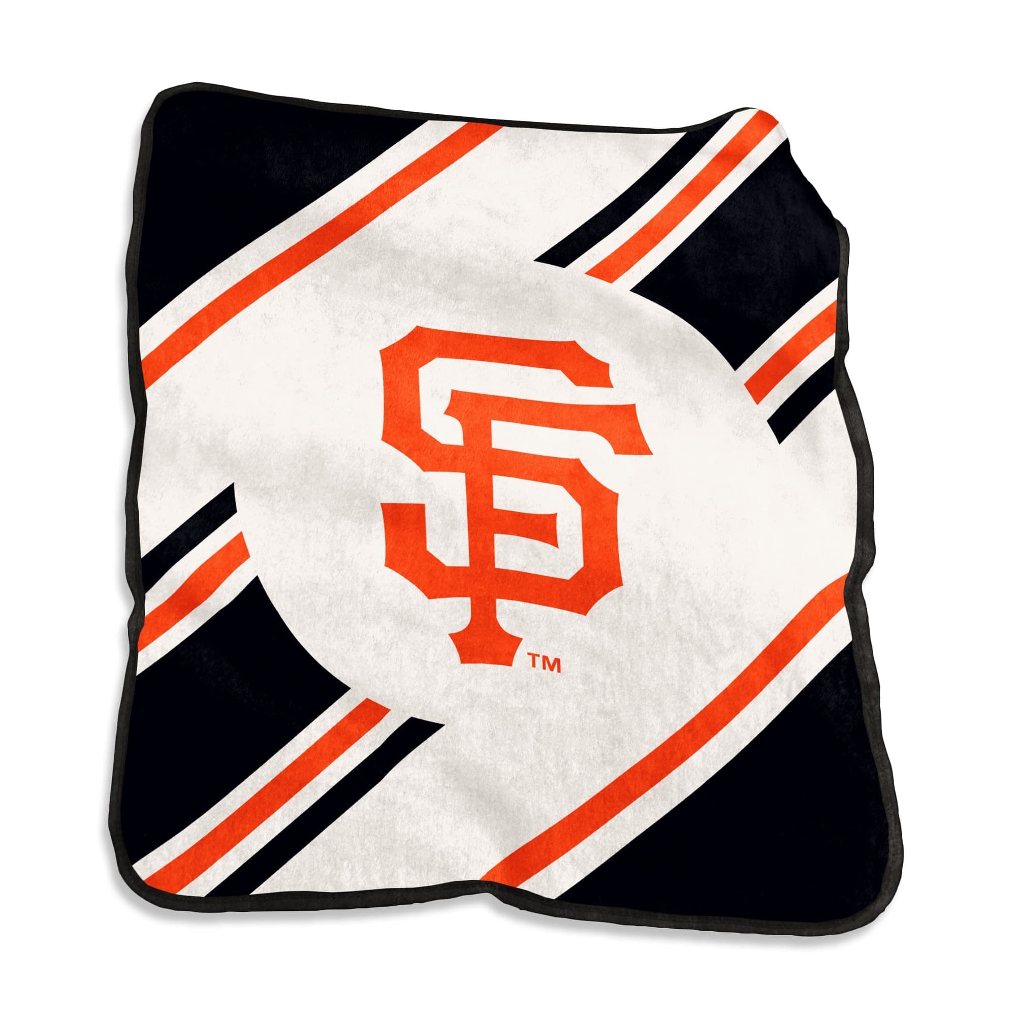 Logo Brands - San Francisco Giants 50" x 60" Raschel Stripe Throw Blanket - Multicolor