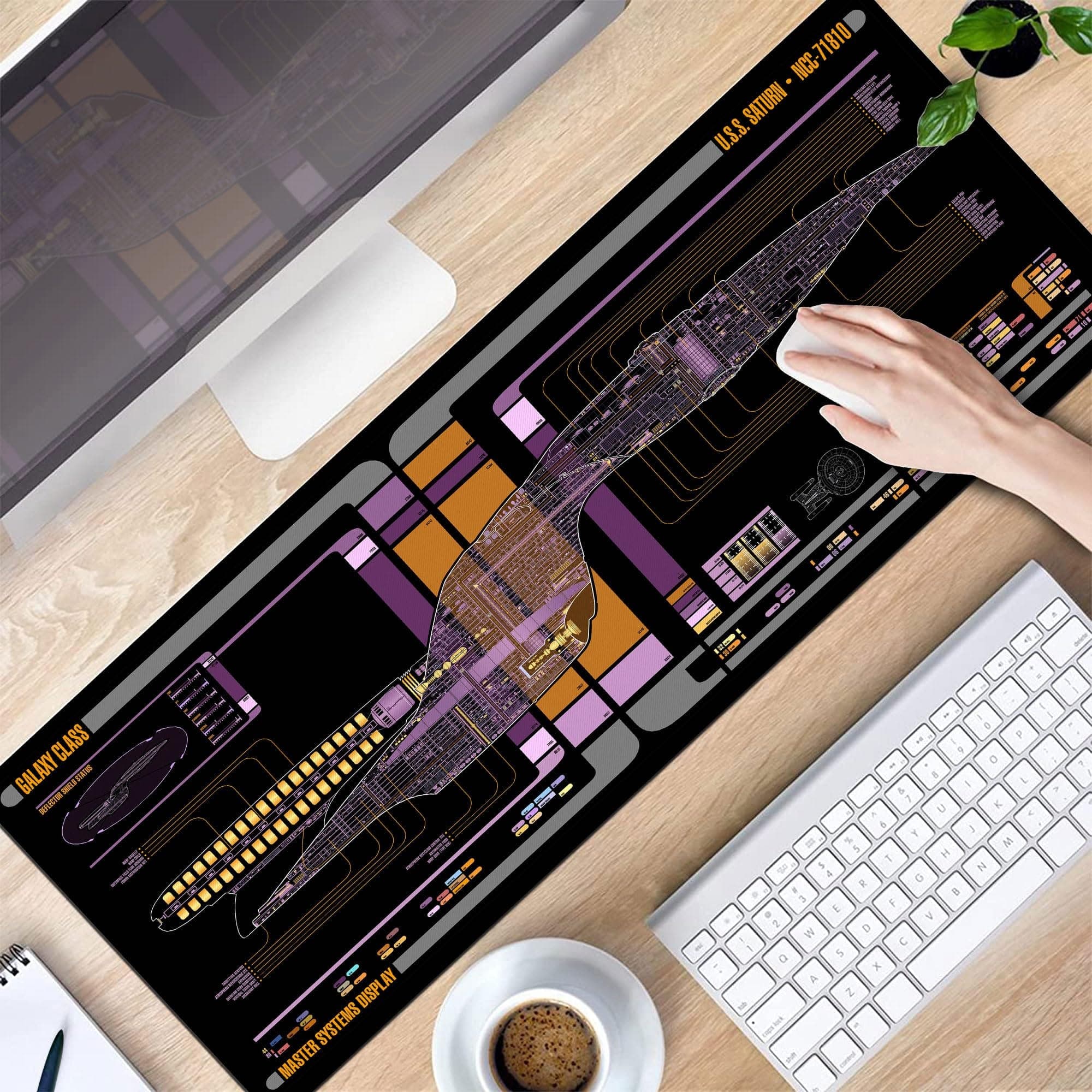 Amazon - Sci-Fi Control Console Desk Mat 80×30 cm - Large Gaming Mouse Pad for Desk, Trekkie Gift & Computer Accessory - Multicolor