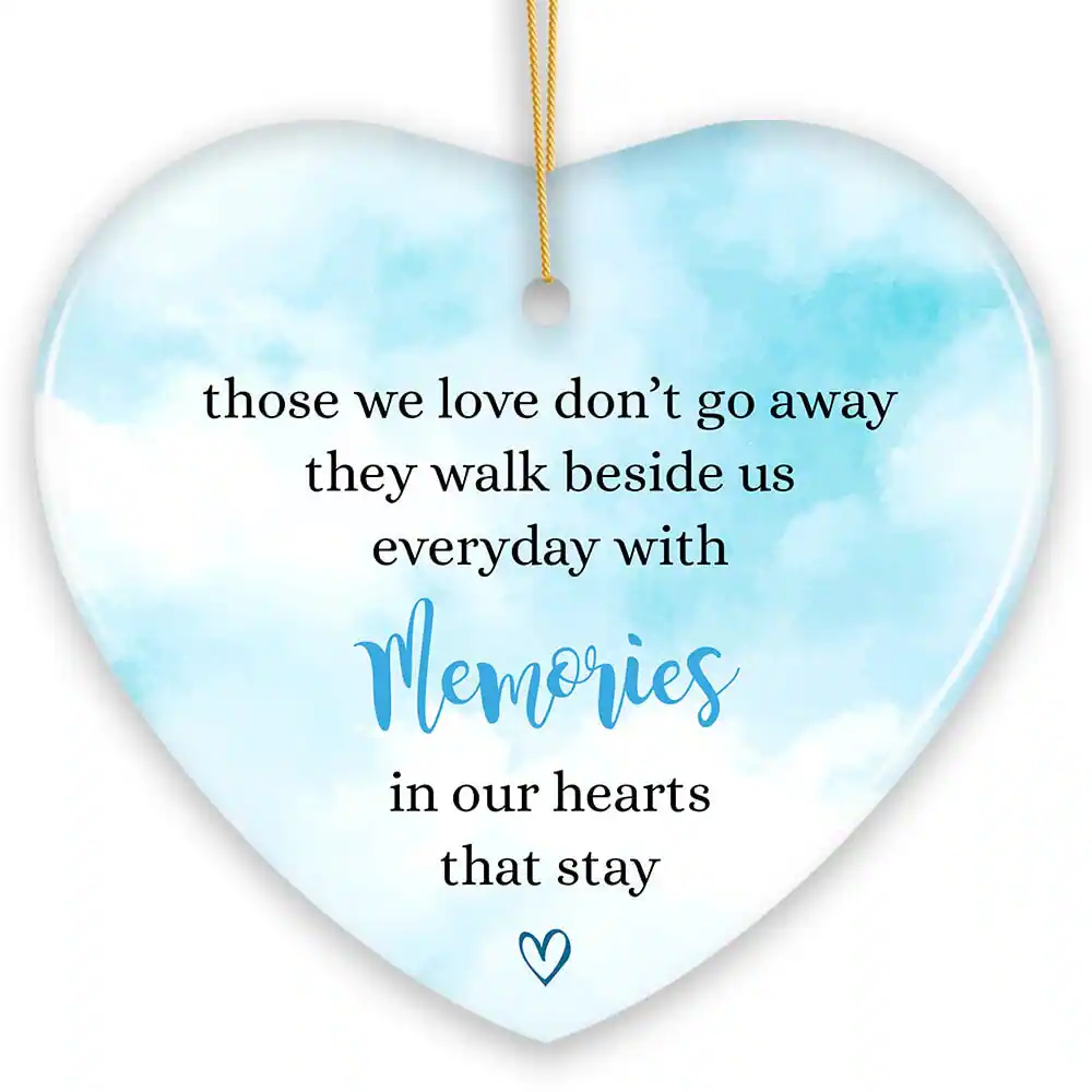 OrnamentallyYou - Memories in Our Hearts Ornament Beloved Remembrance Christmas Gift - Multi-colored