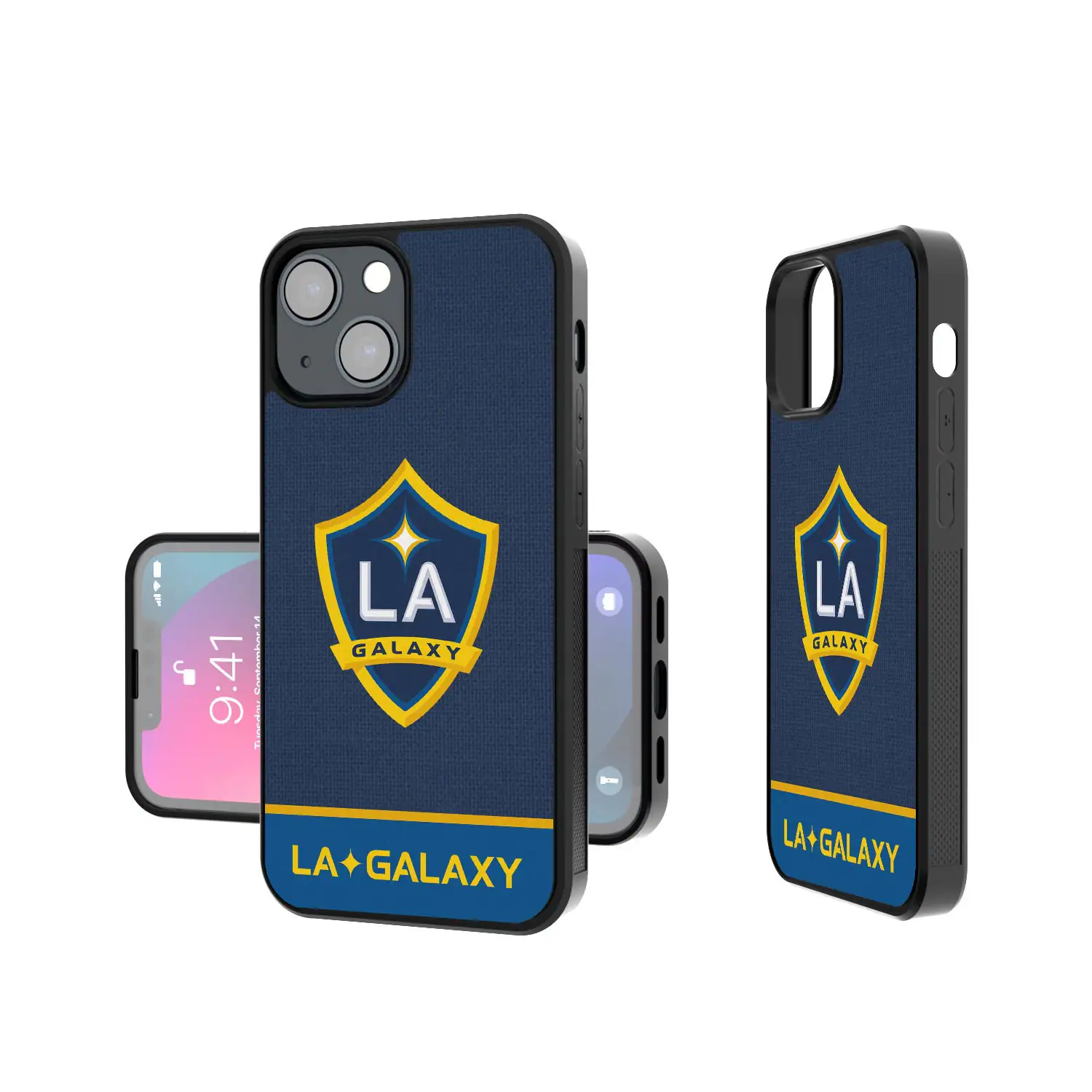 Keyscaper - MLS - LA Galaxy iPhone Endzone Design Bump Case - 14 Pro Max - Multicolor