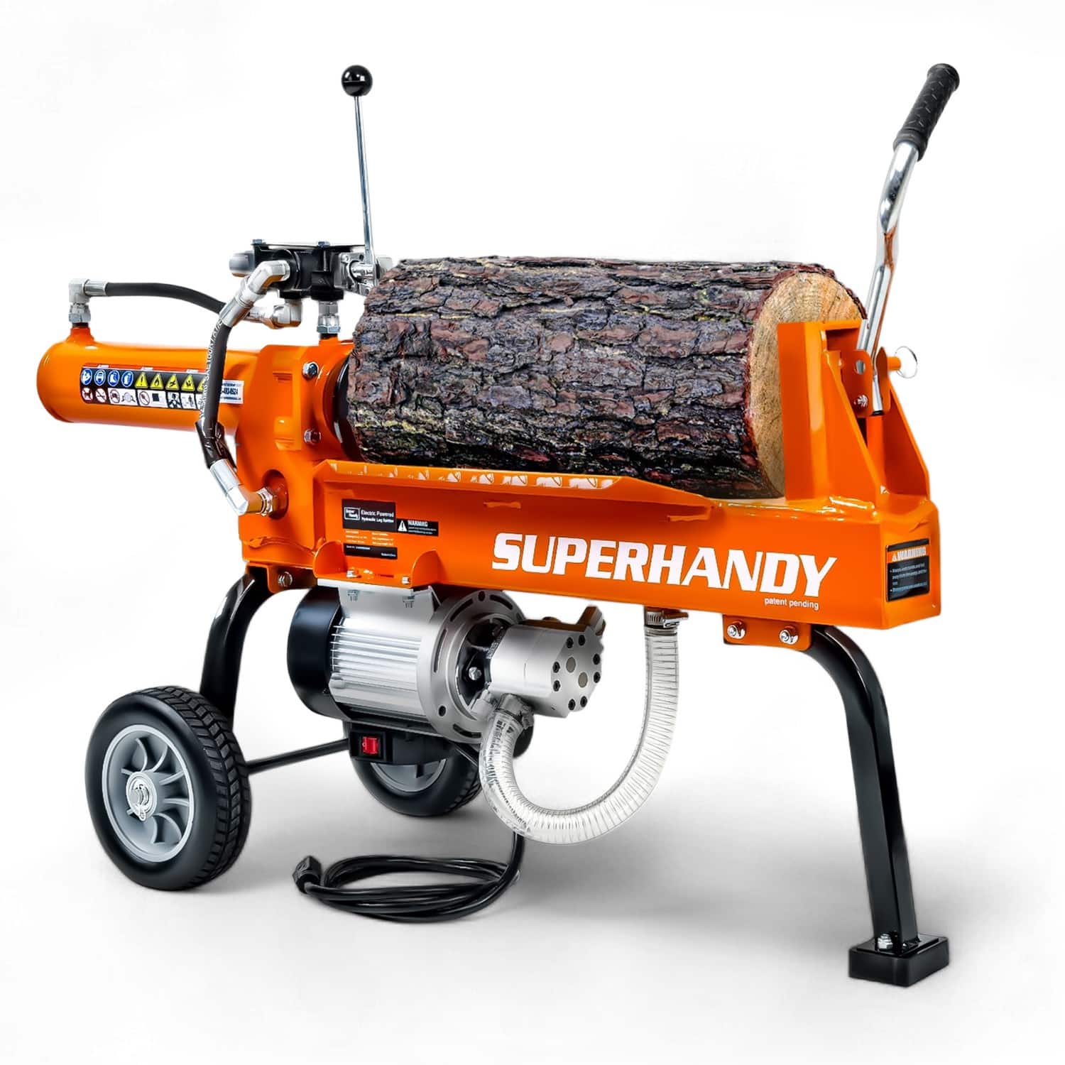 SuperHandy - Log Splitter Portable Electric 14 Ton - Orange