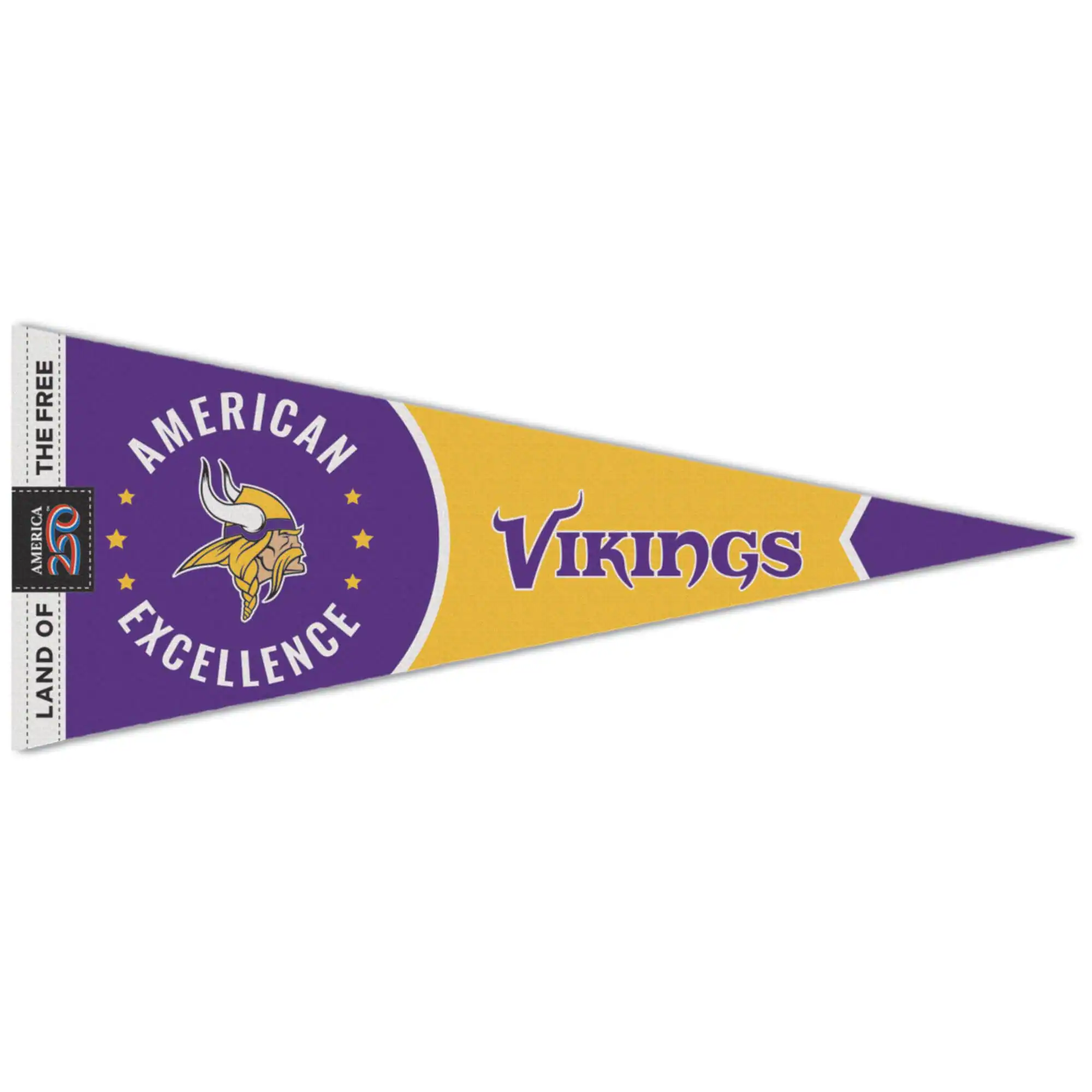 WinCraft - Minnesota Vikings 12" x 30" America 250 Premium Pennant - Multicolor