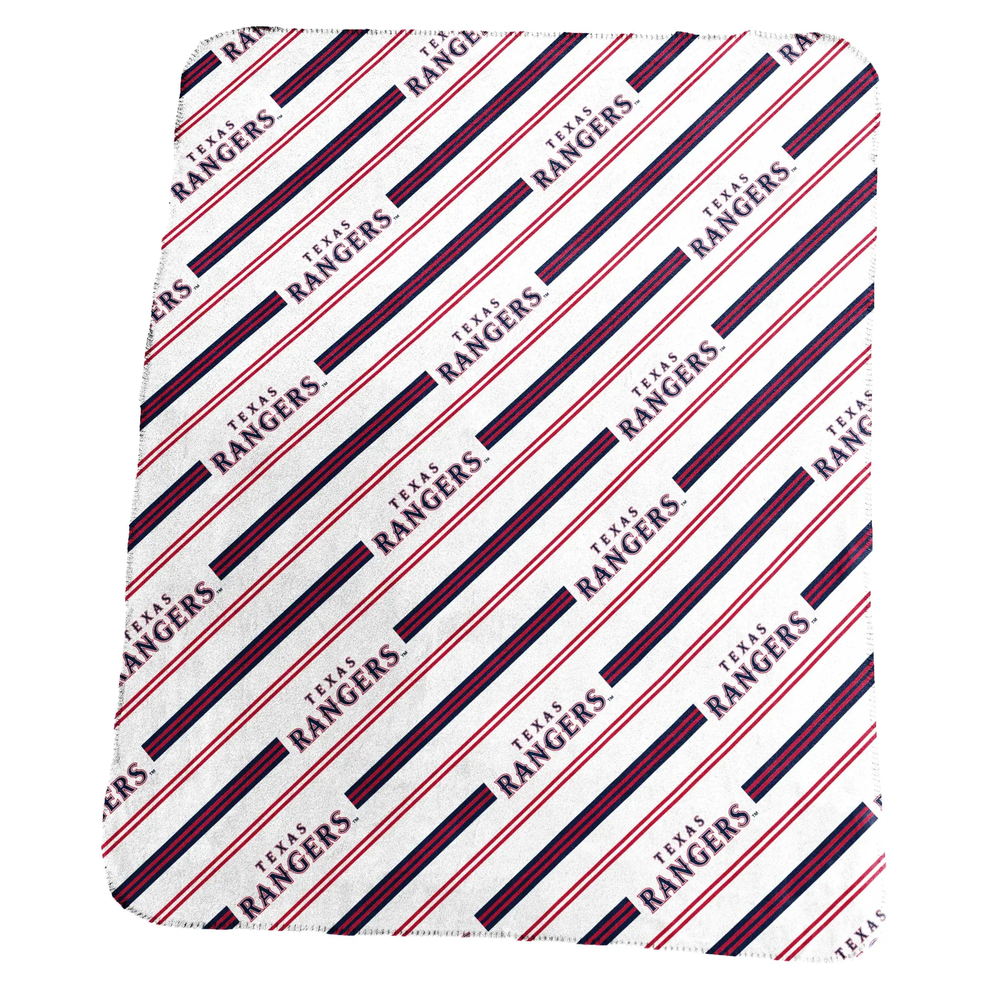 Logo Brands - Texas Rangers 50" x 60" Classic Vertical Stripe Fleece Throw Blanket - Multicolor