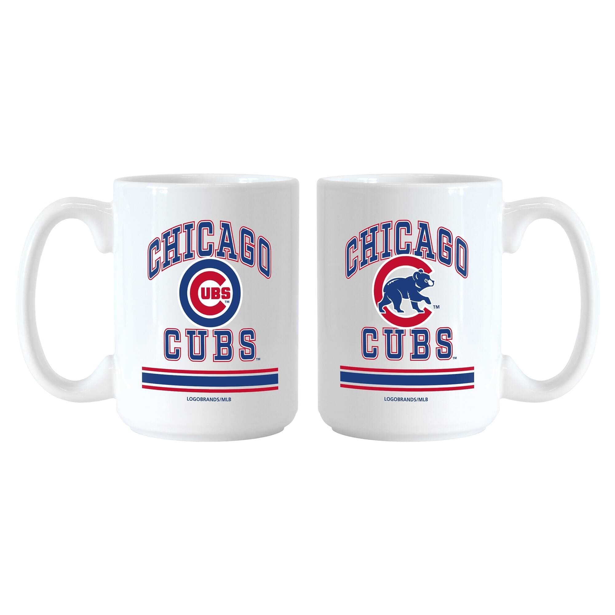 Logo Brands - Chicago Cubs 15oz. Current & Throwback Mug Set - Multicolor