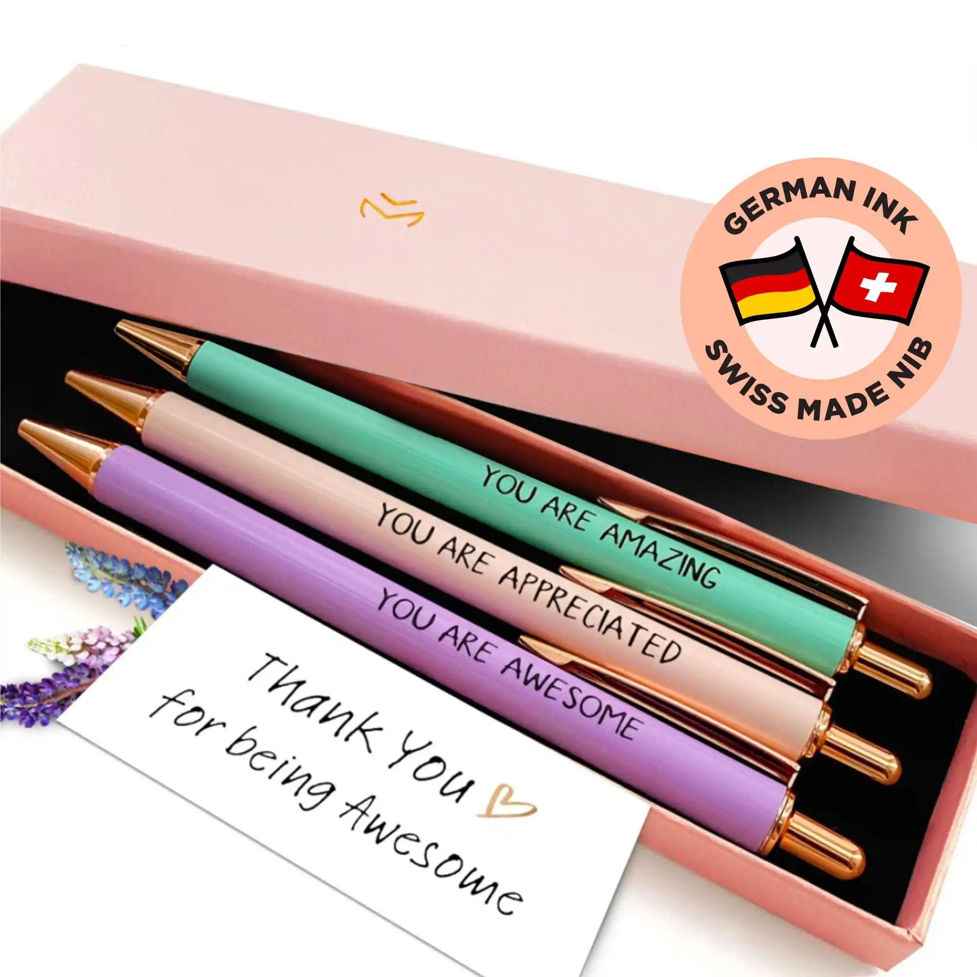 Paradigms Interiors - 3pk Fancy Pen Set Teacher Appreciation Gifts Ideas For Women Supplies Thank You Gift From Student Difference Maker Ae...