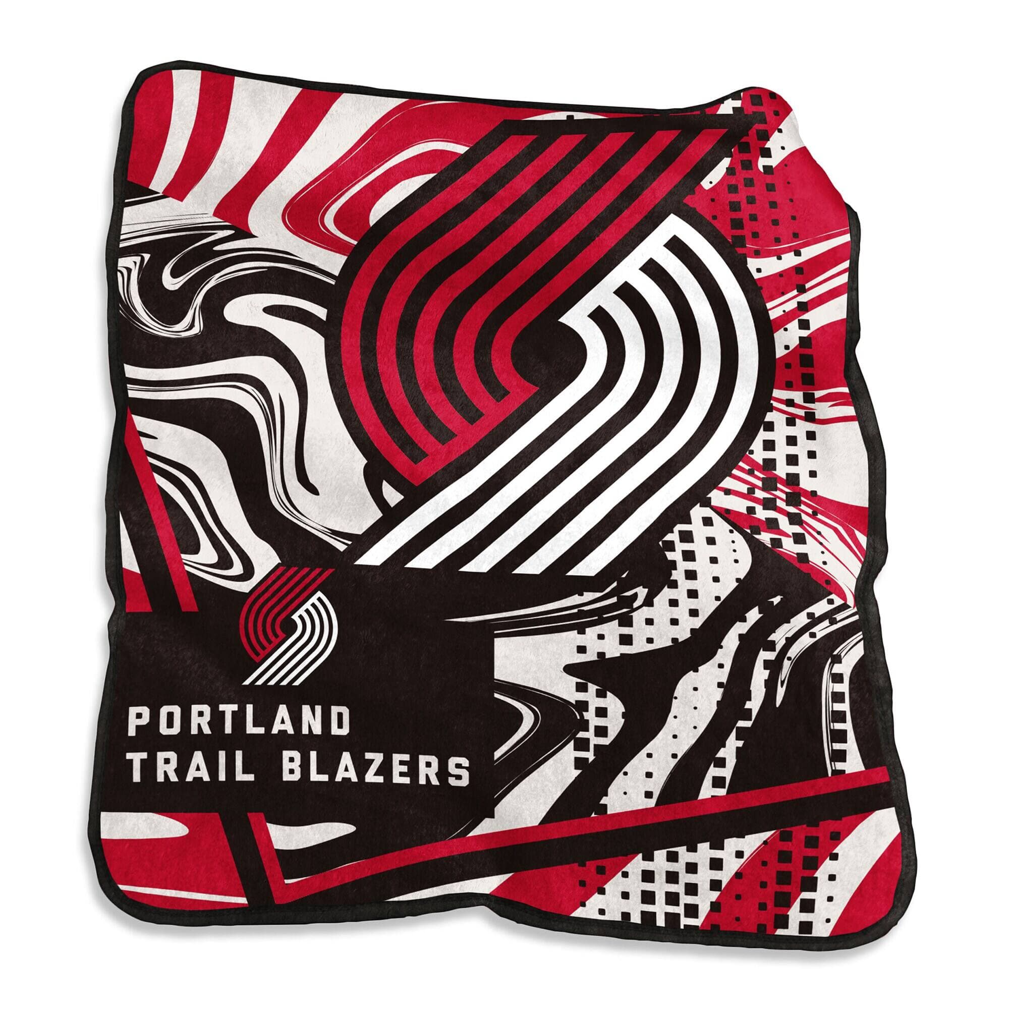 Logo Brands - Portland Trail Blazers 50" x 60" Swirl Raschel Throw Blanket - Multicolor