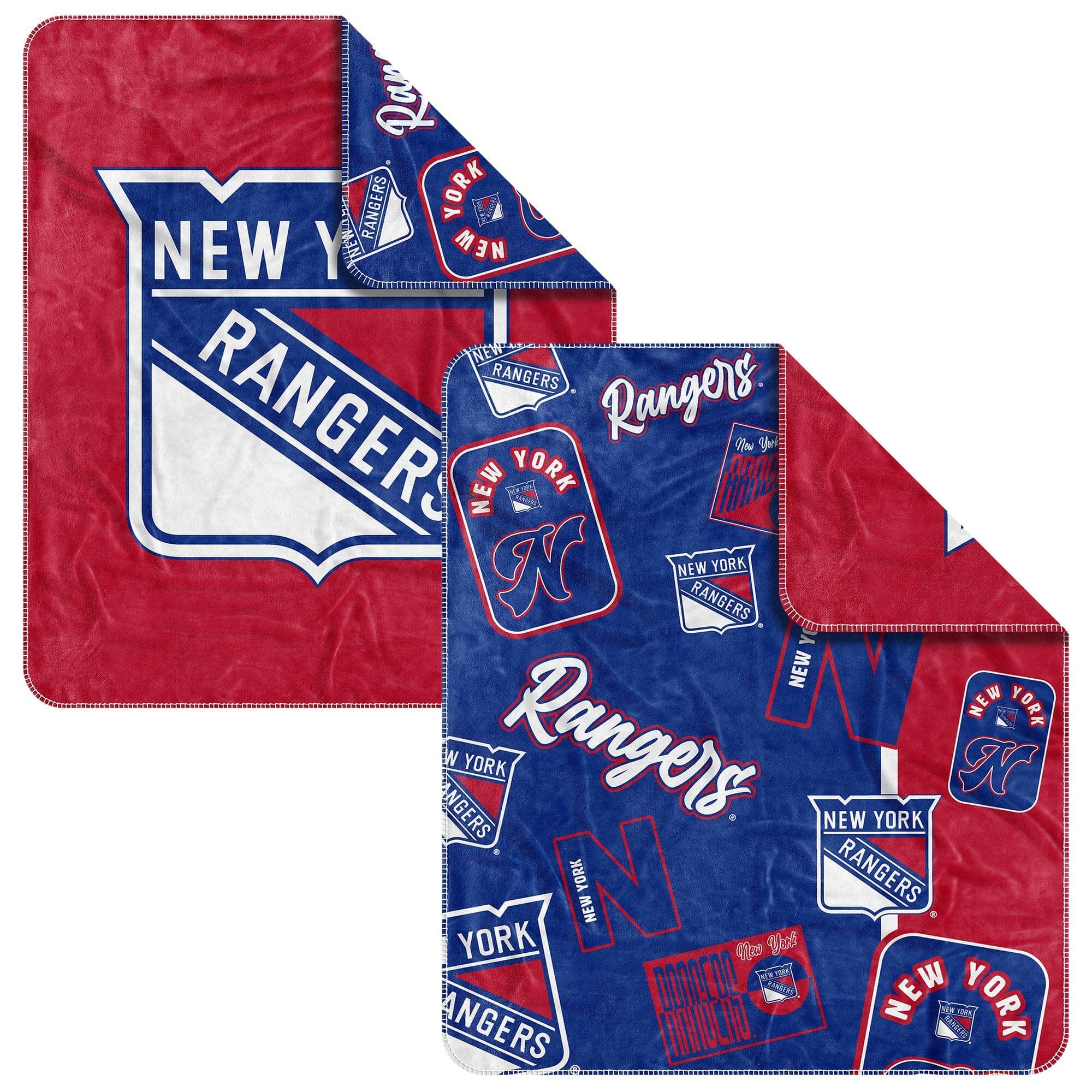 Logo Brands - New York Rangers 50" x 60" Dream Weave Throw Blanket - Royal