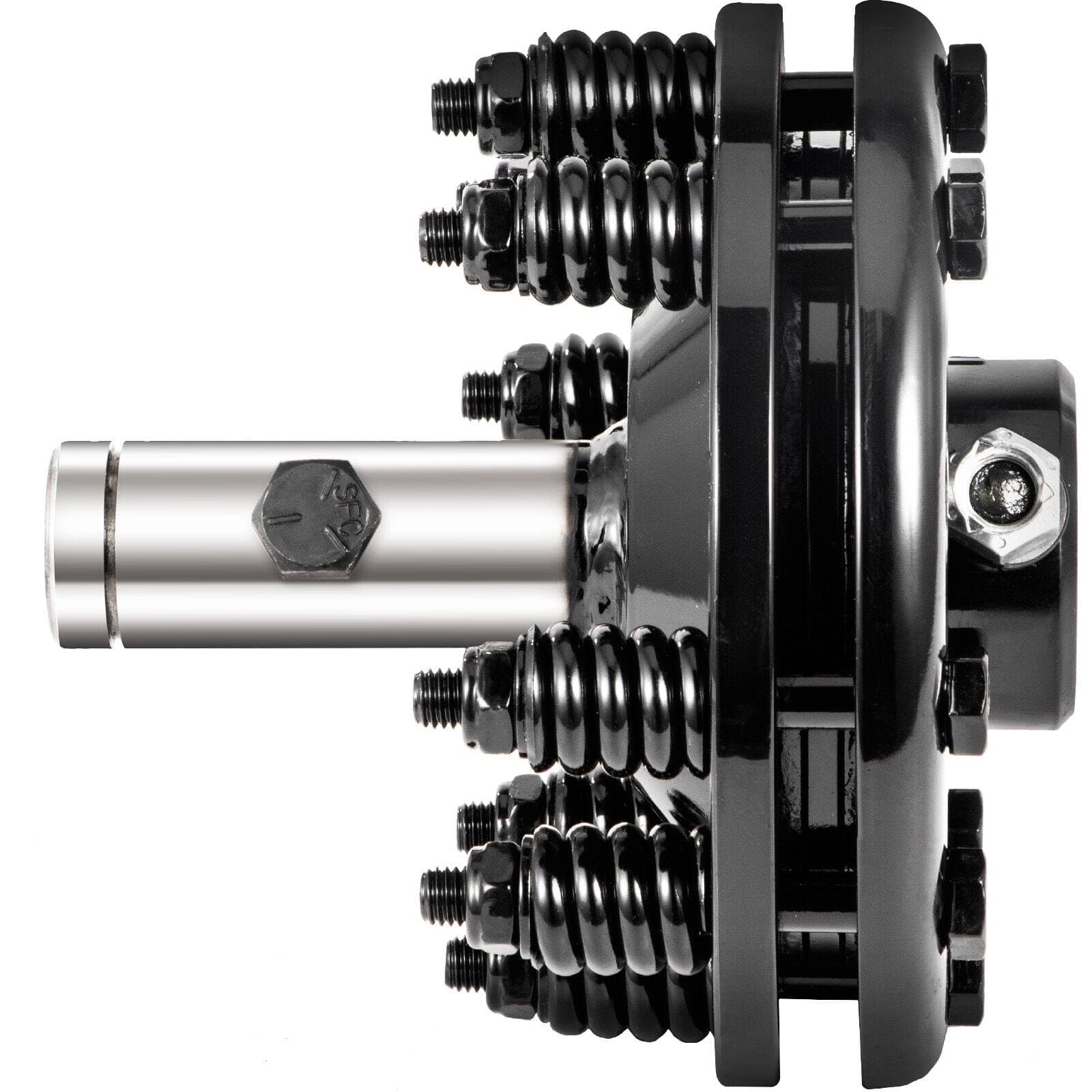 Glintex - 1-3/8" PTO Slip Clutch, Adjustable Round-End Tractor Slip Clutch, 20CrMnTi Steel Friction Clutch for Rotary Cutter - Black