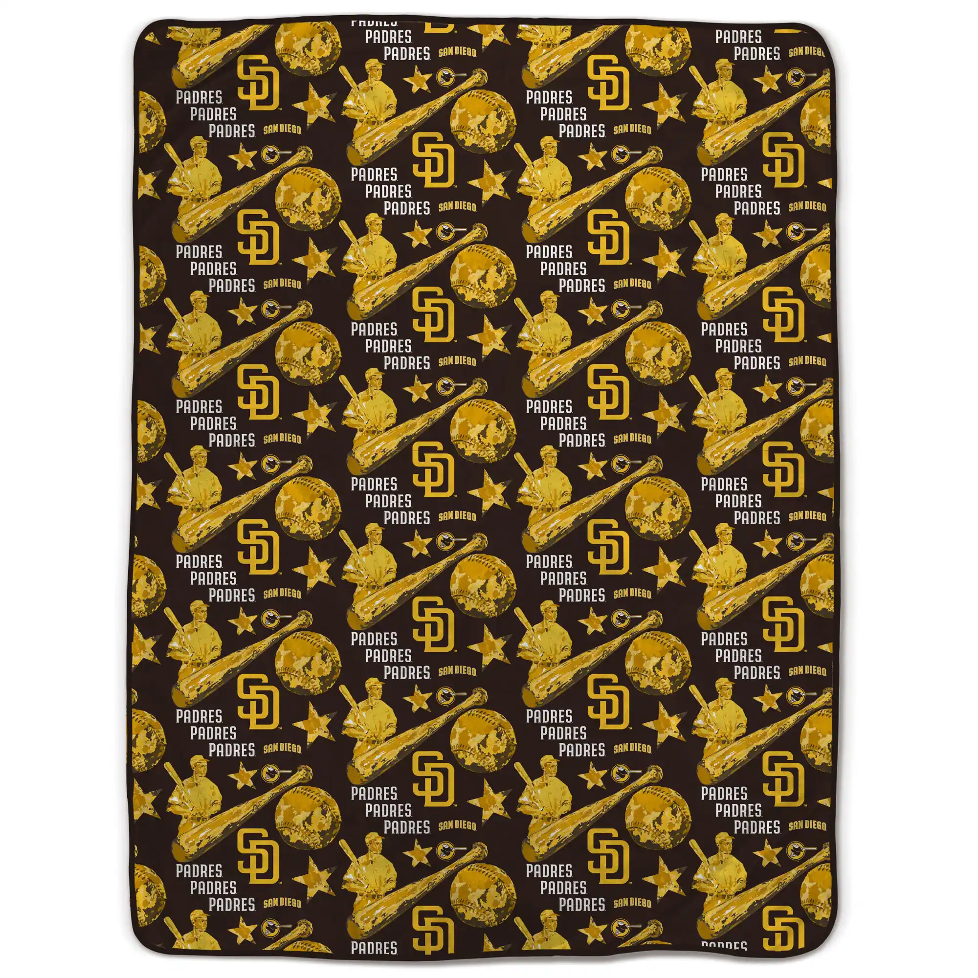 Pegasus - San Diego Padres Tonal Slugger Ultra Cozy Oversized Blanket - Multicolor