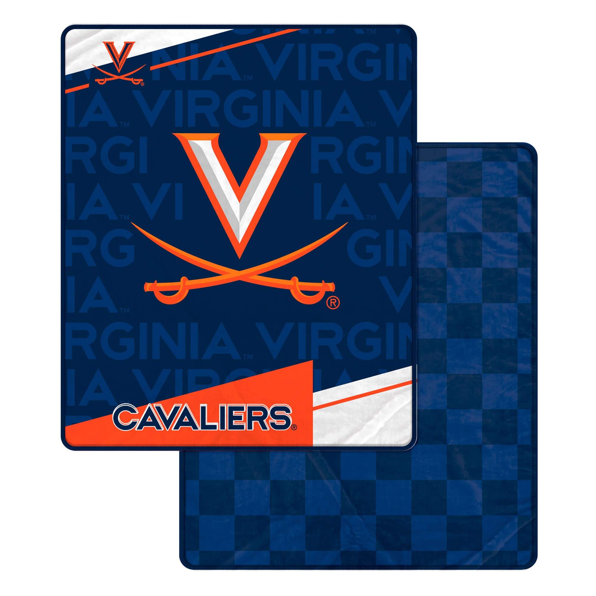 Pegasus - Virginia Cavaliers 60" x 70" Diagonal Ghost Checkered Double-Sided Blanket - Multicolor