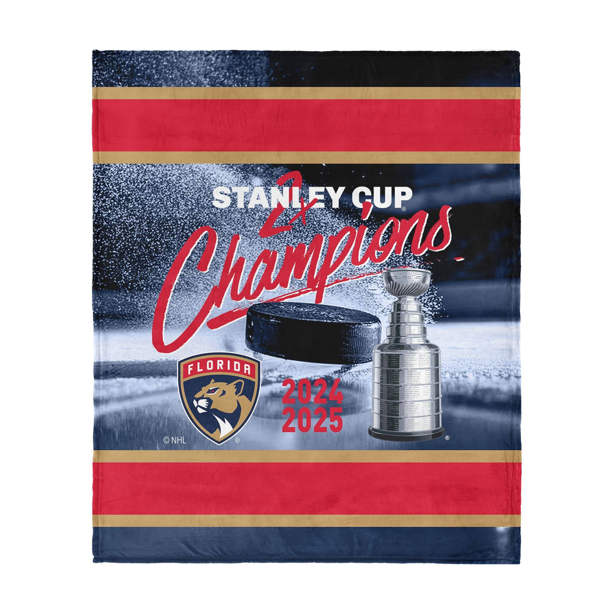 Northwest - Florida Panthers Two-Time Stanley Cup Champions 50" x 60" Multiply Silk Touch Throw Blanket - Multicolor