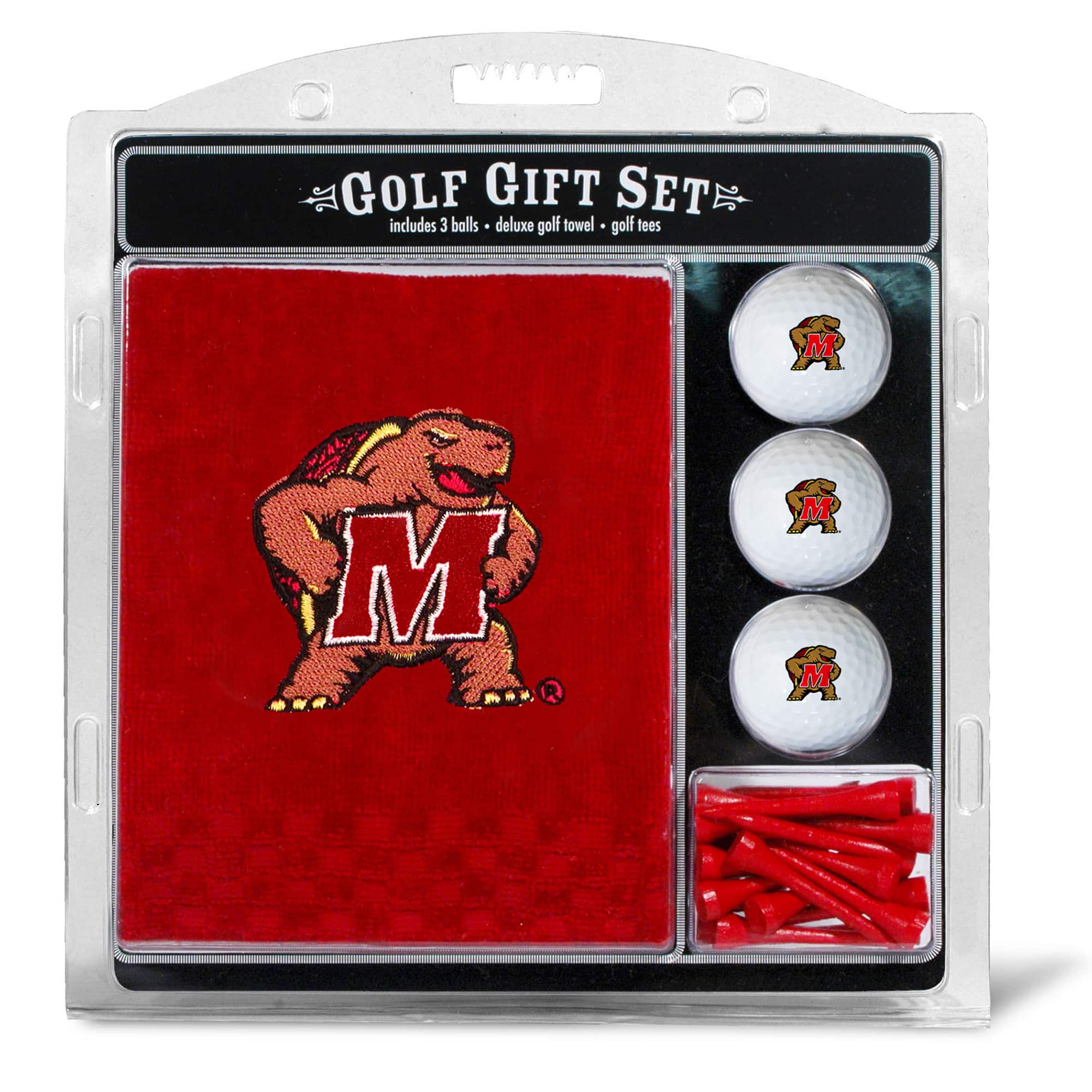Team Golf - Maryland Terrapins Embroidered Golf Gift Set - Multicolor