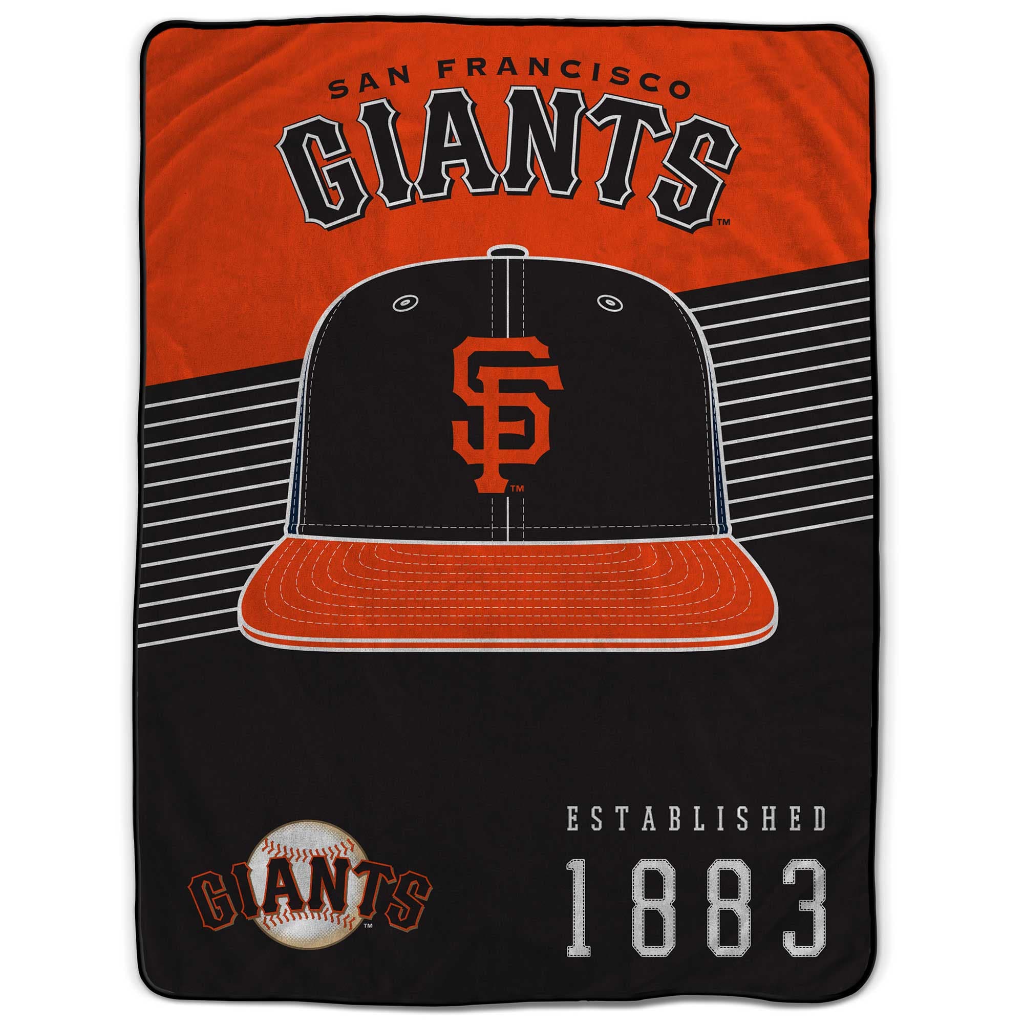 Pegasus - San Francisco Giants 60- x 80- Hat Stripes Throw Blanket - Multicolor