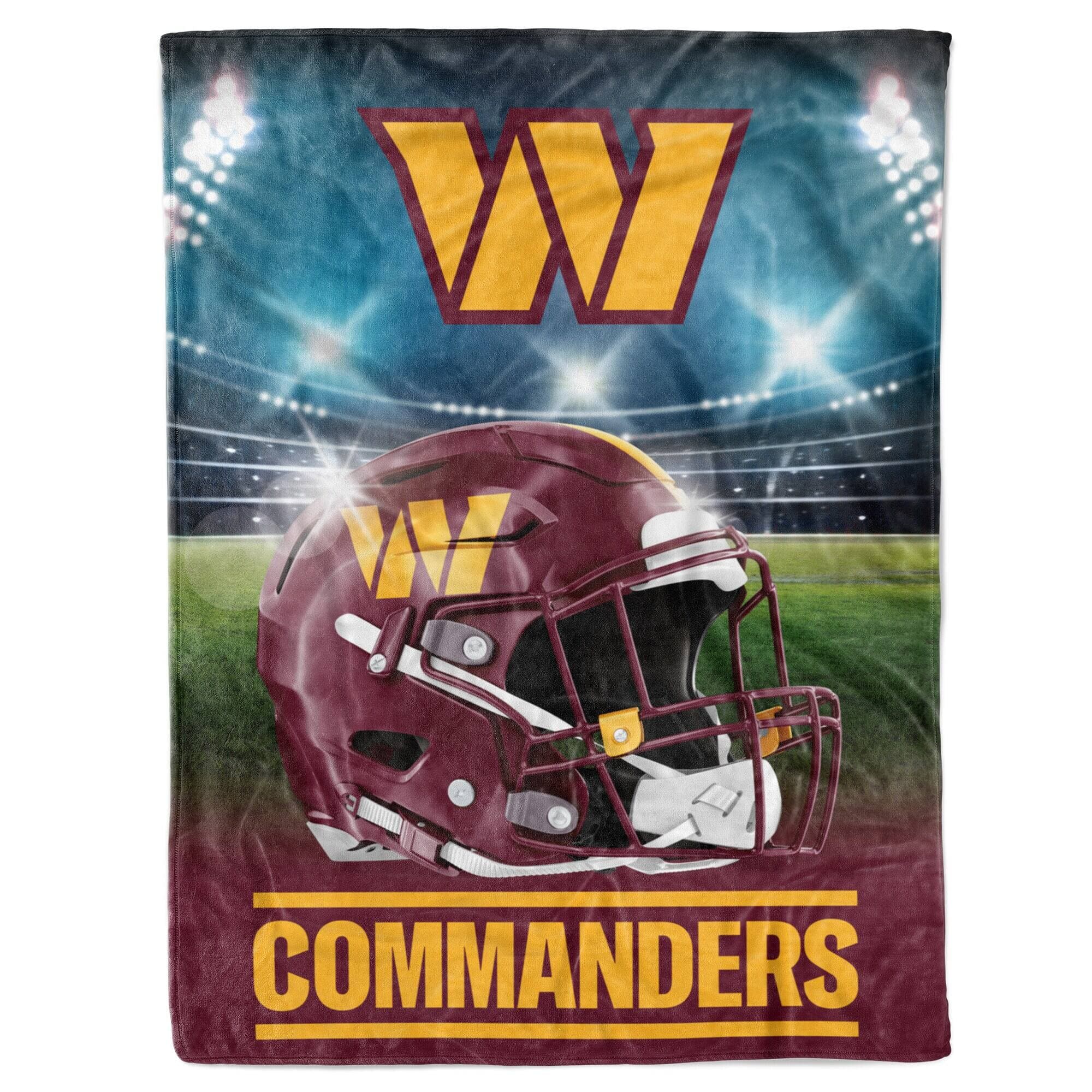 Logo Brands - Washington Commanders 60" x 80" Stadium Lights Blanket - Multicolor