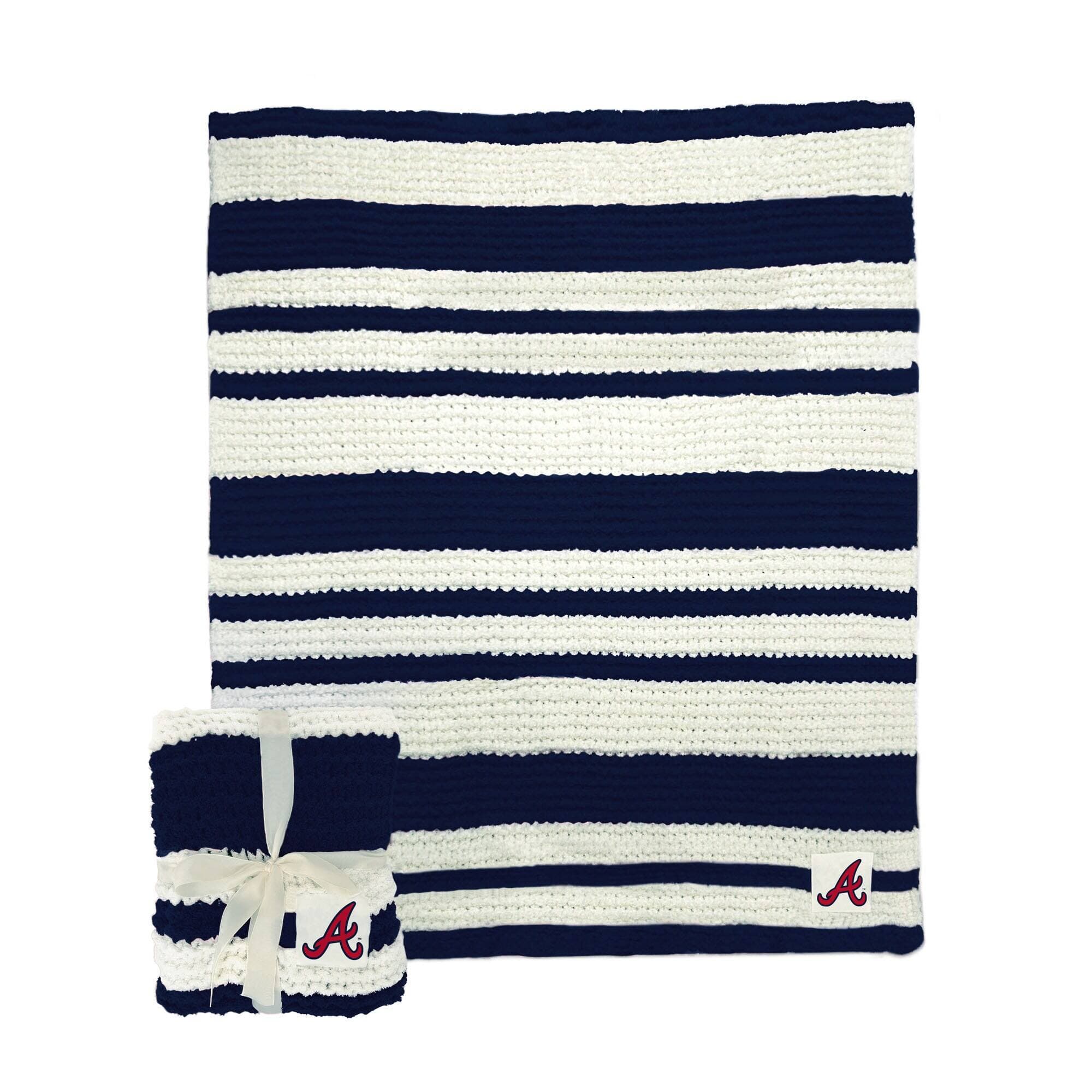Logo Brands - Atlanta Braves 50" x 60" Cable-Knit Throw Blanket - Multicolor