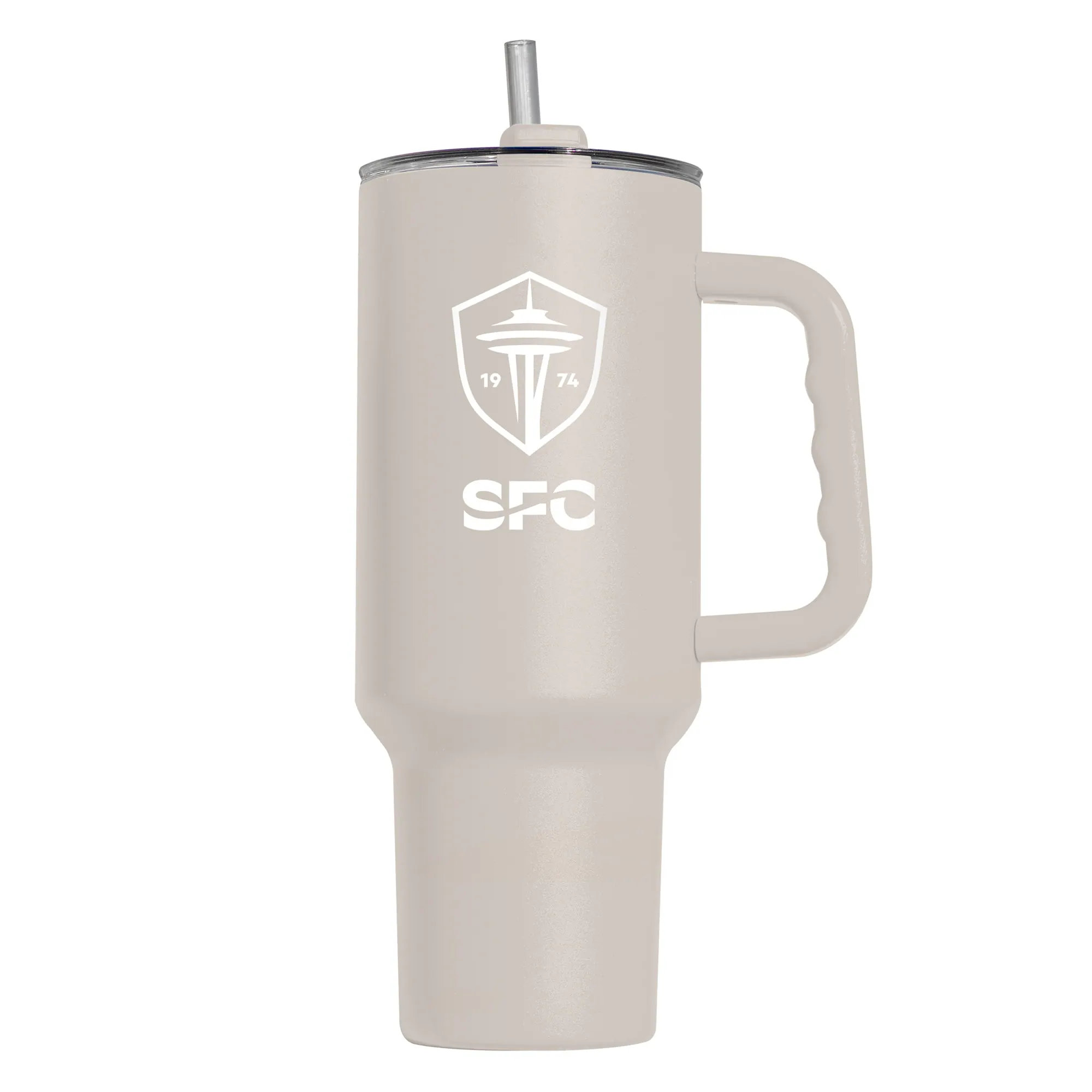 Logo Brands - Seattle Sounders FC 40oz. Handle Tumbler - Tan