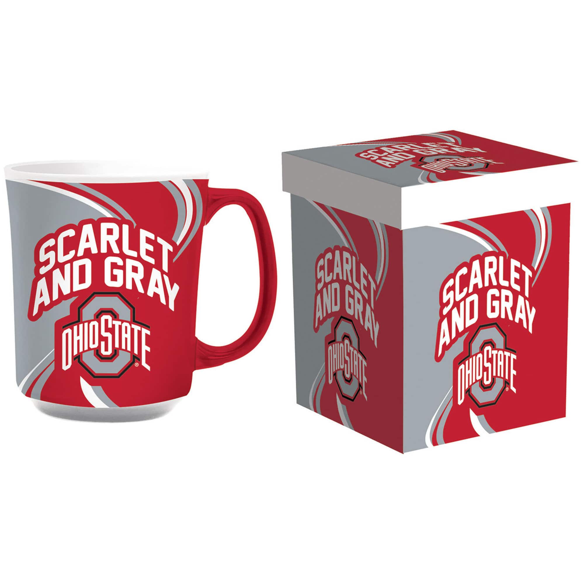 Evergreen Enterprises - Ohio State Buckeyes 14oz. Ceramic Mug with Matching Box - Multicolor