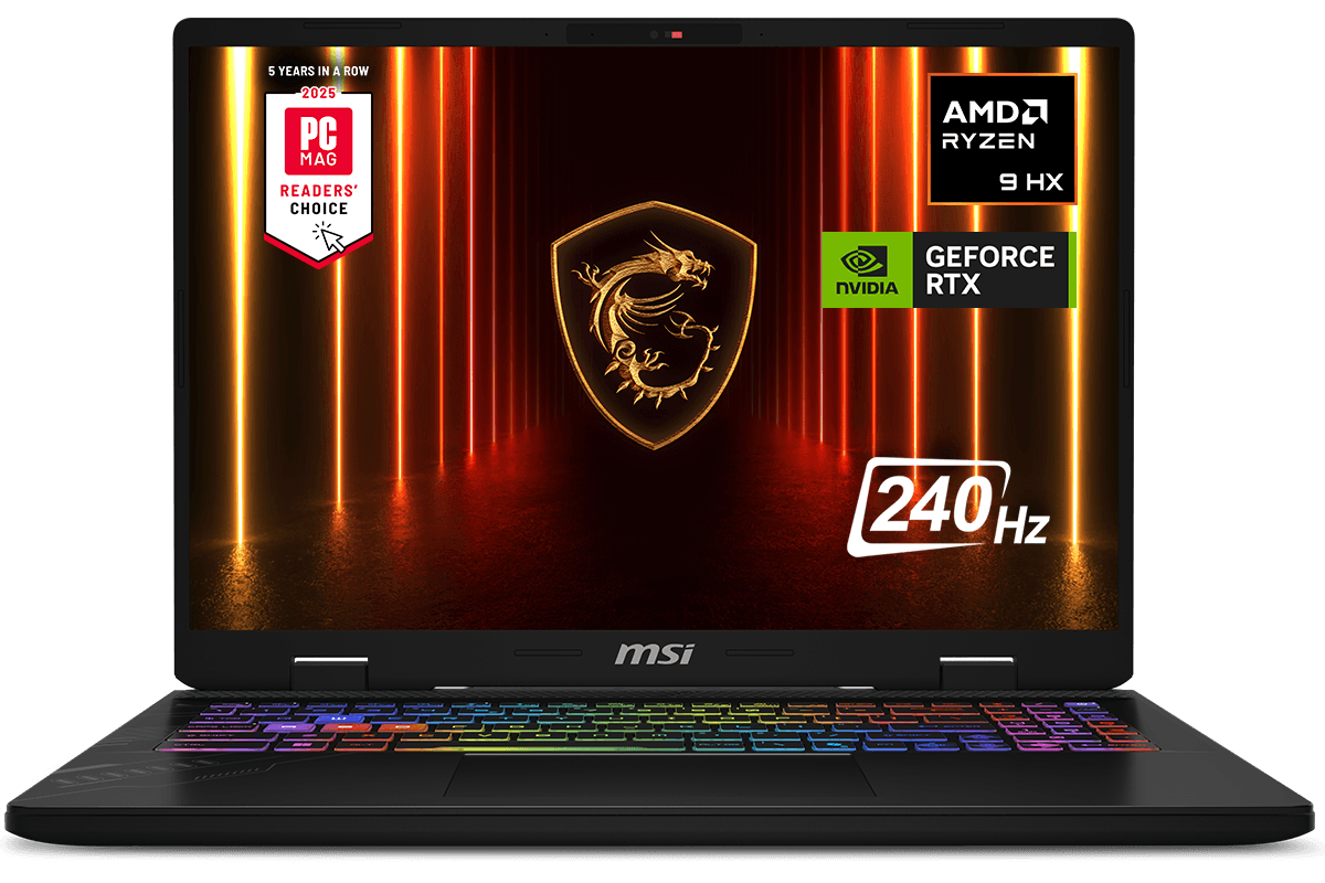 MSI - Crosshair A16 16" 240Hz QHD+ Gaming Laptop - AMD R9-8940HX - GeForce RTX 5060 - 32GB Memory - 1TBSSD - Cosmo Gray