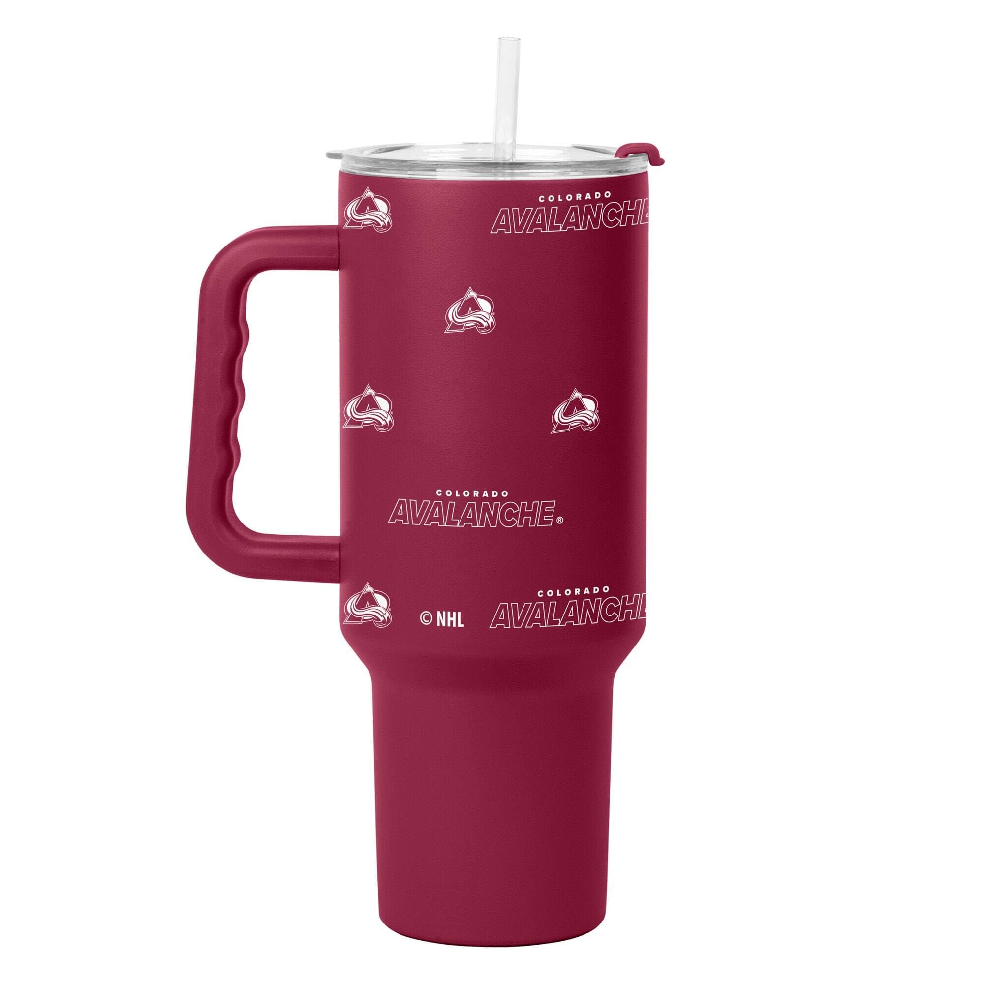 Logo Brands - Colorado Avalanche 40oz. Step and Repeat Powder Coat Tumbler - Maroon