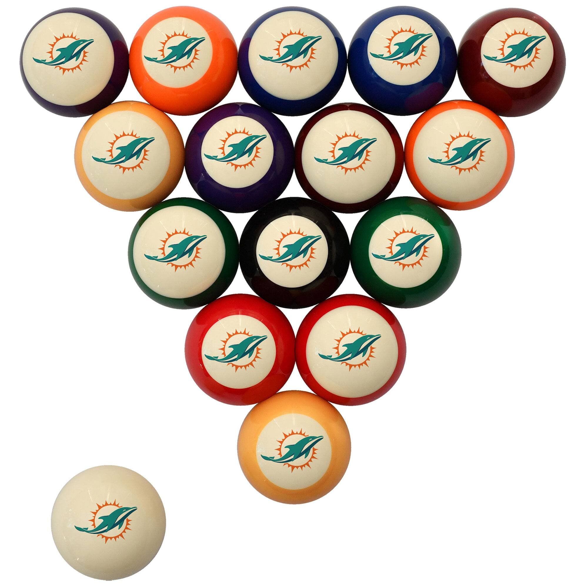 Imperial - Miami Dolphins Retro Billiard Ball Set - Cream