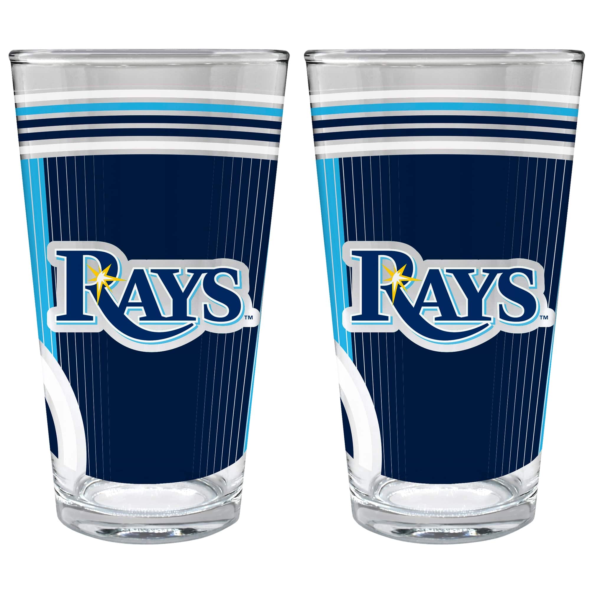 Great American Products - Tampa Bay Rays Two-Piece 16oz. Pint Glass Set - Multicolor