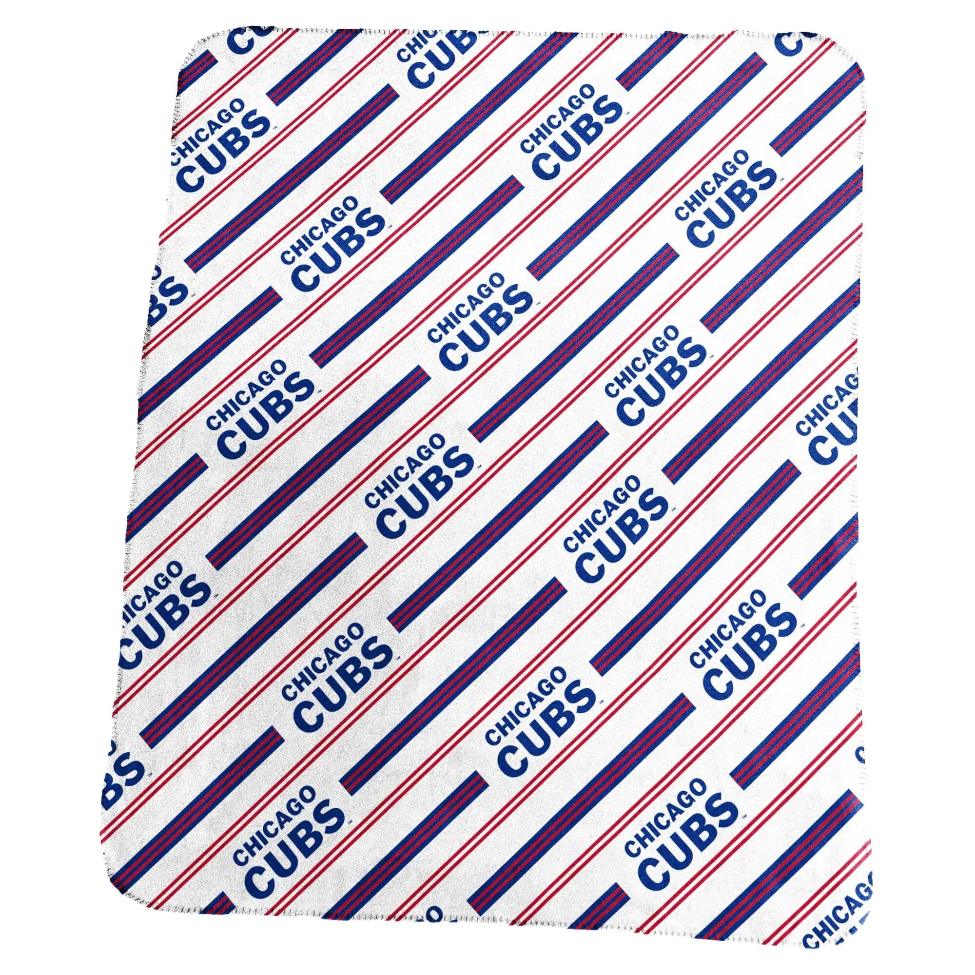 Logo Brands - Chicago Cubs 50" x 60" Classic Vertical Stripe Fleece Throw Blanket - Multicolor