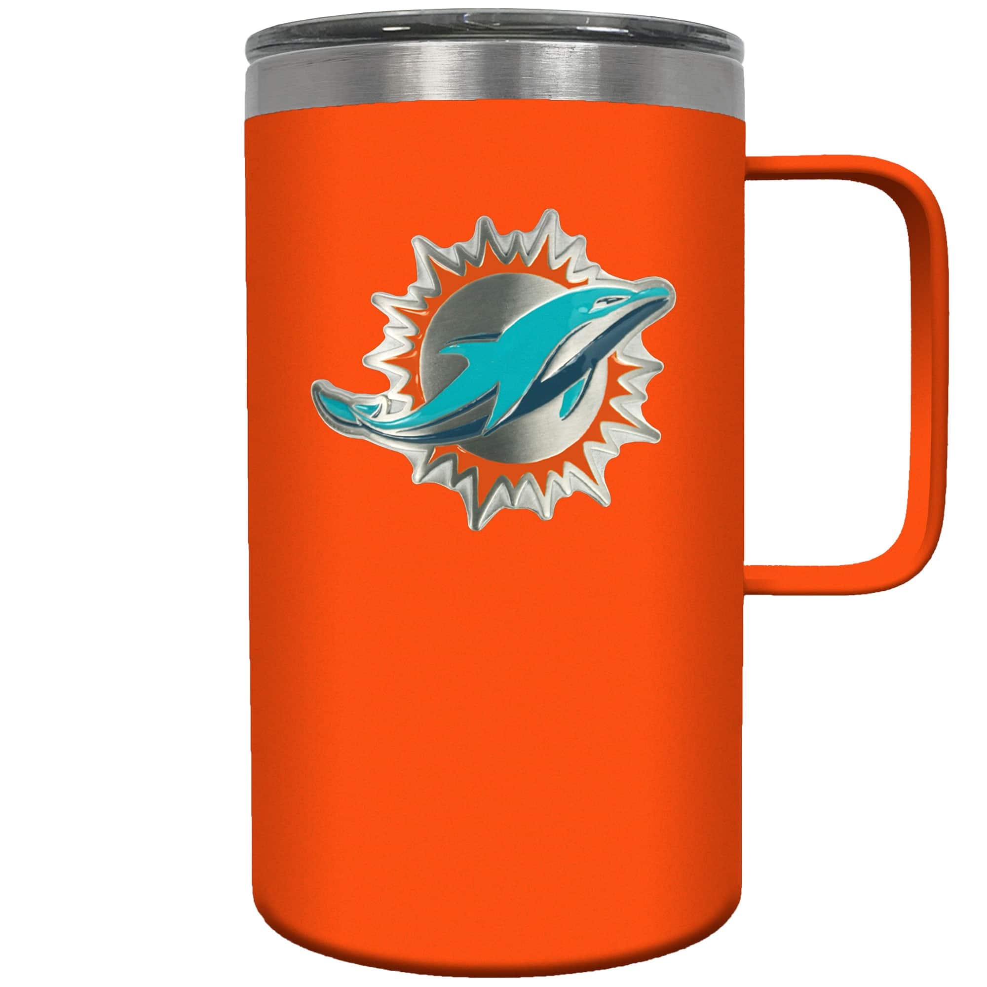Great American Products - Miami Dolphins 18oz. Hustle Travel Mug - Multicolor