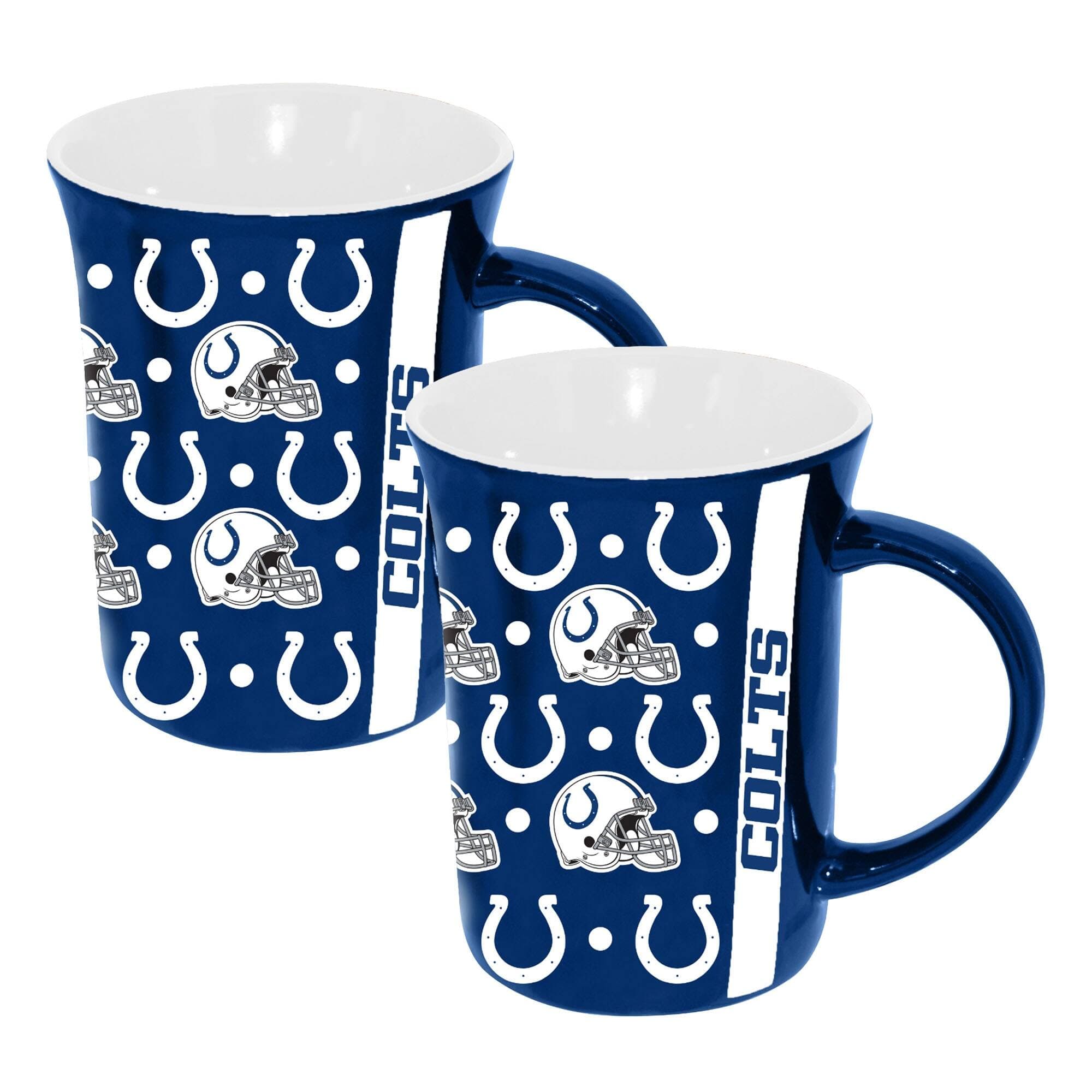 The Memory Company - Indianapolis Colts Two-Pack 15oz. Line Up Ceramic Mugs - Multicolor