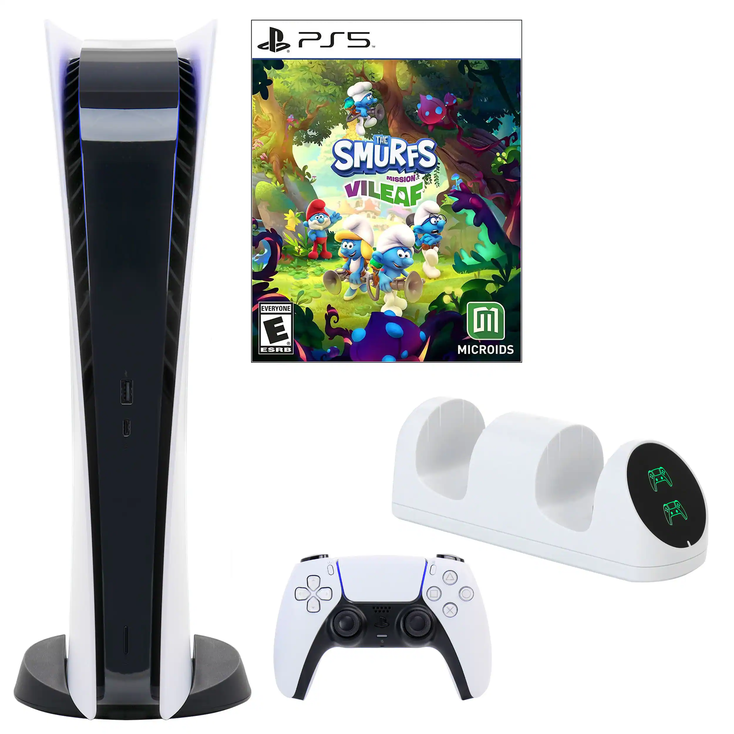 PlayStation 5 Digital Console with The Smurfs Game and Dock - PlayStation 5