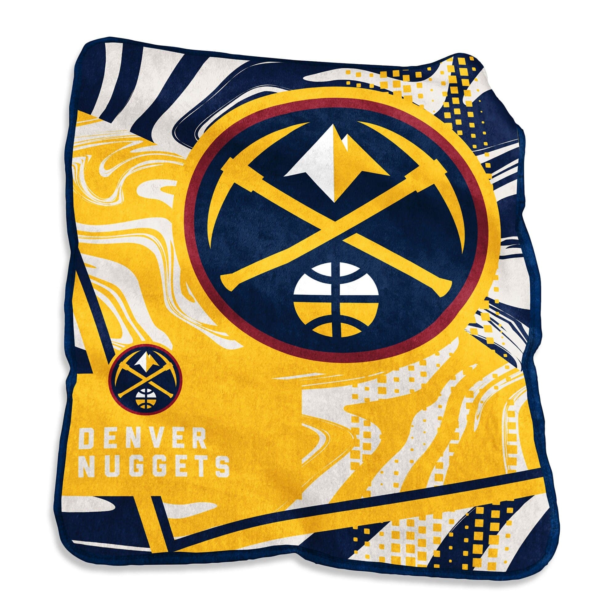 Logo Brands - Denver Nuggets 50" x 60" Swirl Raschel Throw Blanket - Multicolor