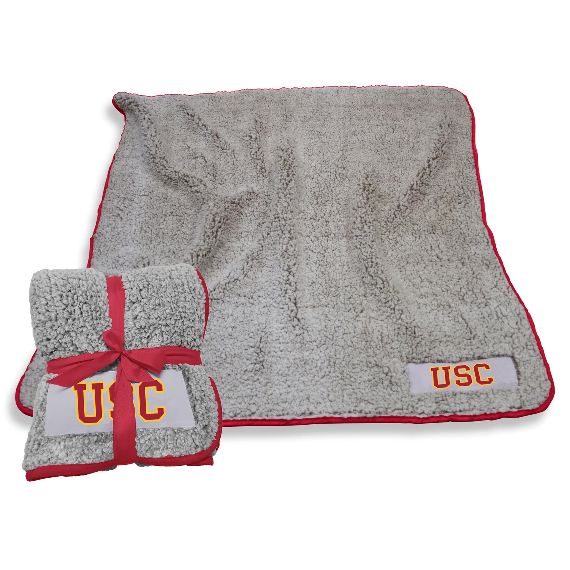 Logo Brands - USC Trojans 50" x 60" Frosty Fleece Team Blanket - Multicolor