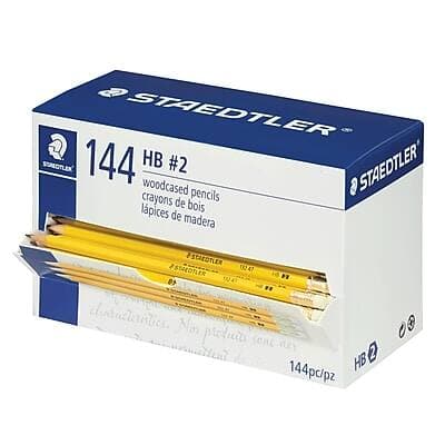 Staedtler - Pre-Sharpened Wooden Pencil, 0.7mm, #2 Medium Lead, 144/Box (13247C144A02NA)