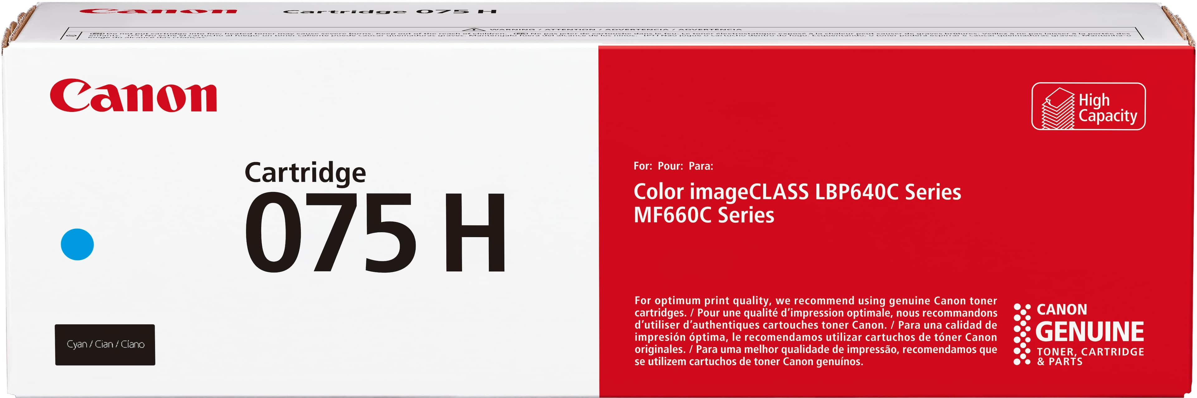 Canon - Toner 075 High Yield Toner Cartridge - Cyan