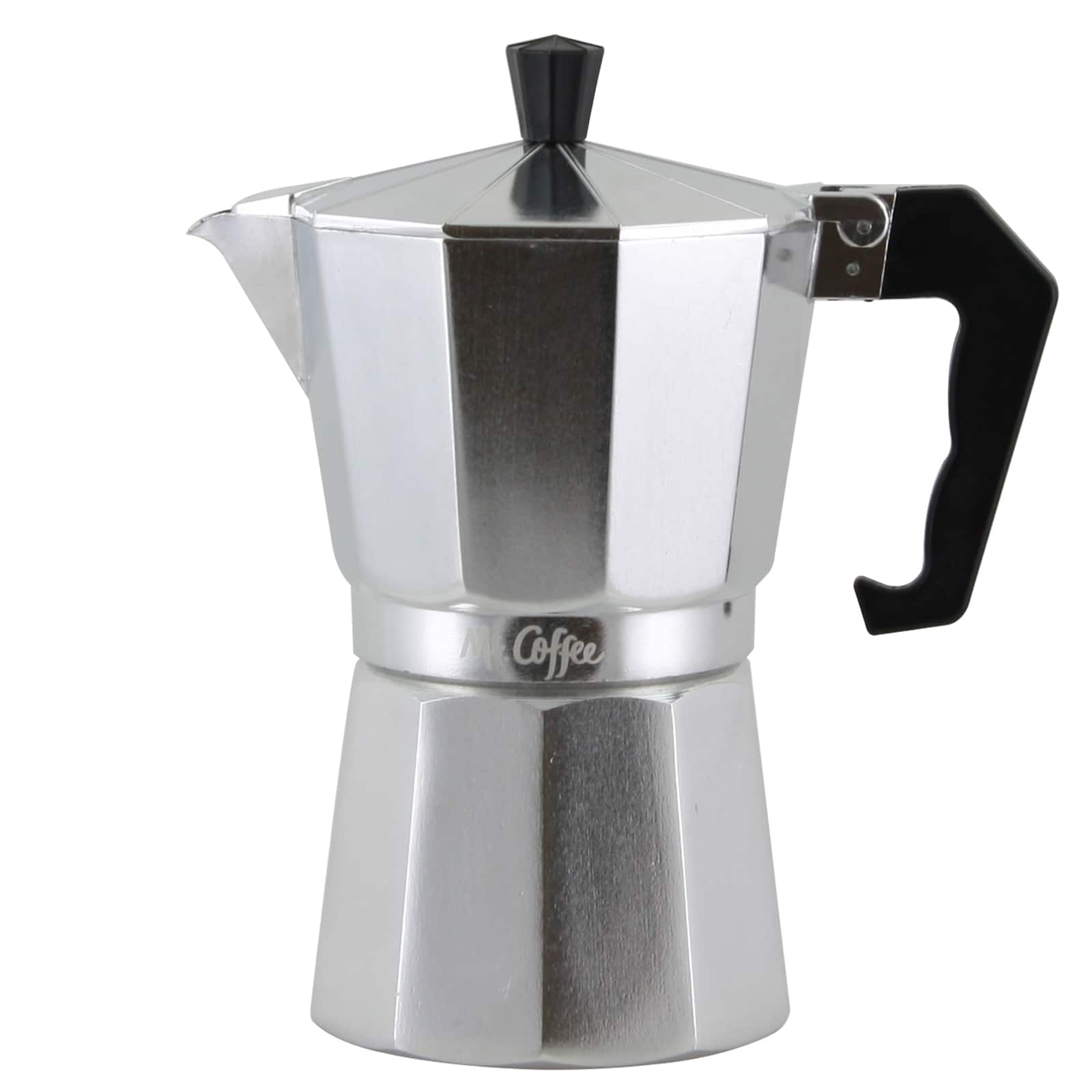 Mr. Coffee - Brixia 6-Cup Aluminum Stovetop Espresso Maker - Silver