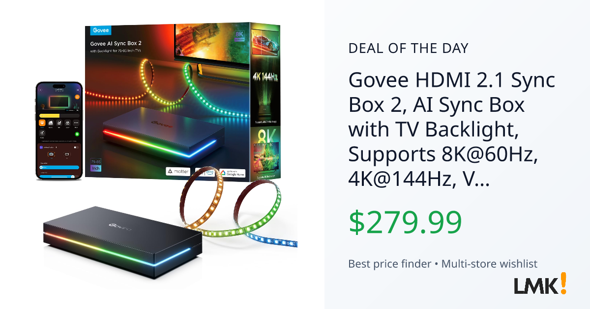 Govee HDMI 2.1 Sync Box 2, AI Sync Box with TV Backlight,... | LMK.today