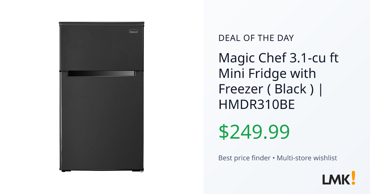 Magic Chef 3.1-cu ft Mini Fridge with Freezer ( Black ) |... | LMK.today
