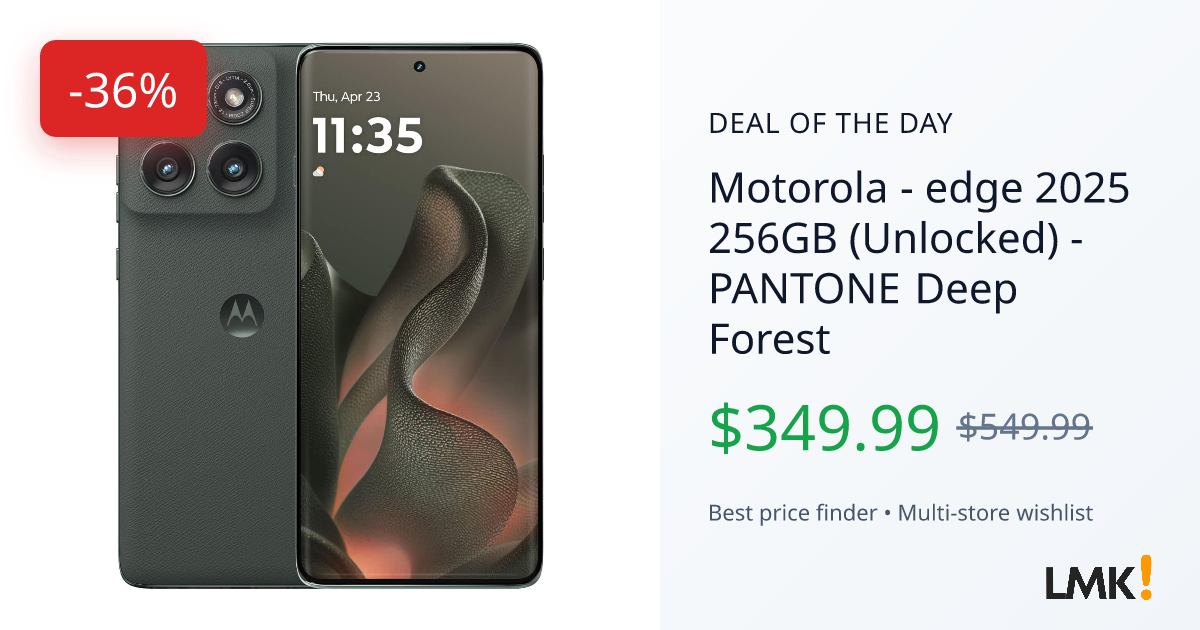 Motorola - edge 2025 256GB (Unlocked) - PANTONE Deep Forest | LMK.today