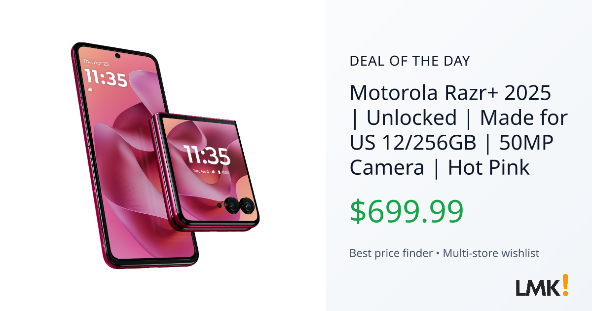 Motorola Razr+ 2025 | Unlocked | Made for US 12/256GB | 5... | LMK.today
