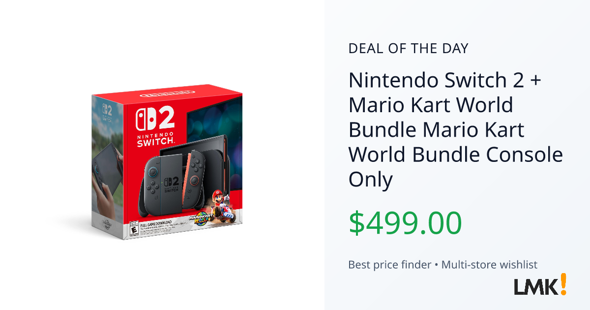 Nintendo Switch 2 + Mario Kart World Bundle Mario Kart Wo... | LMK.today